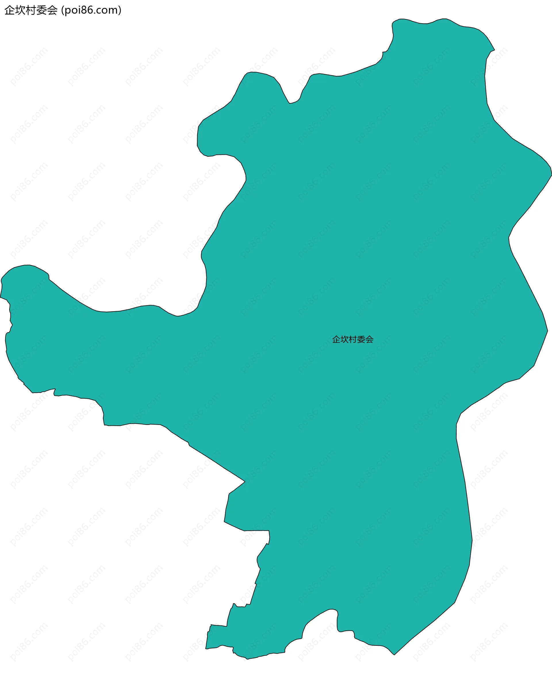 企坎村委会边界地图