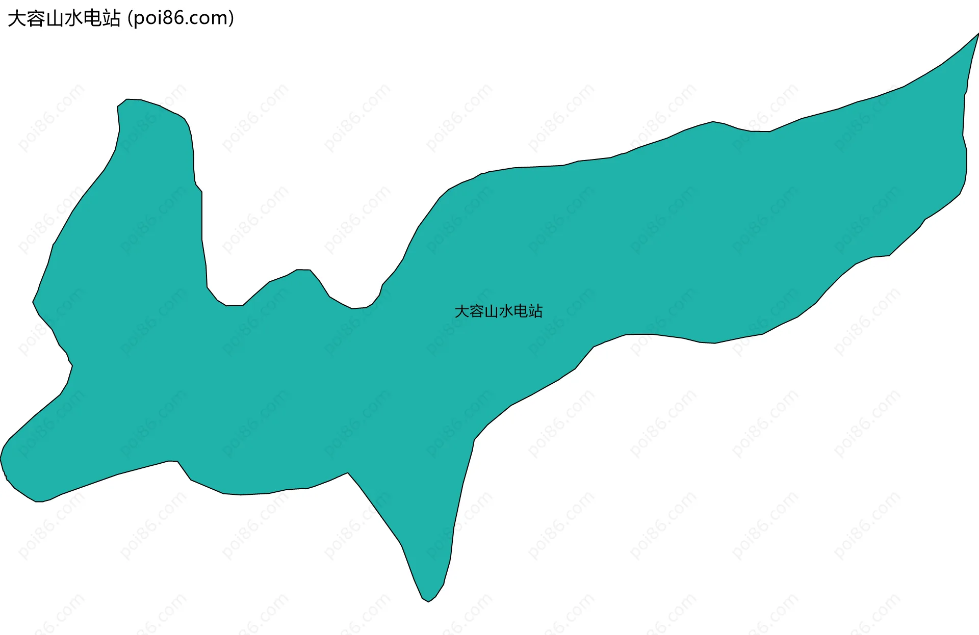 大容山水电站边界地图