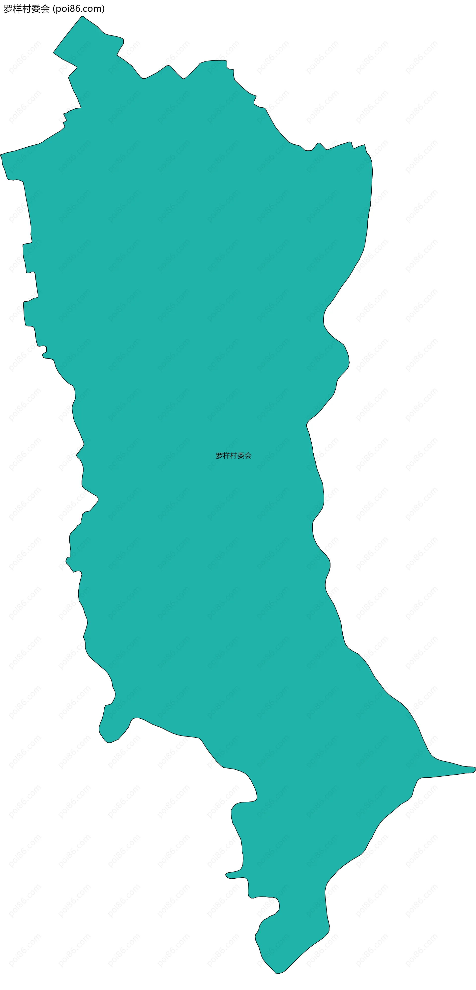 罗样村委会边界地图
