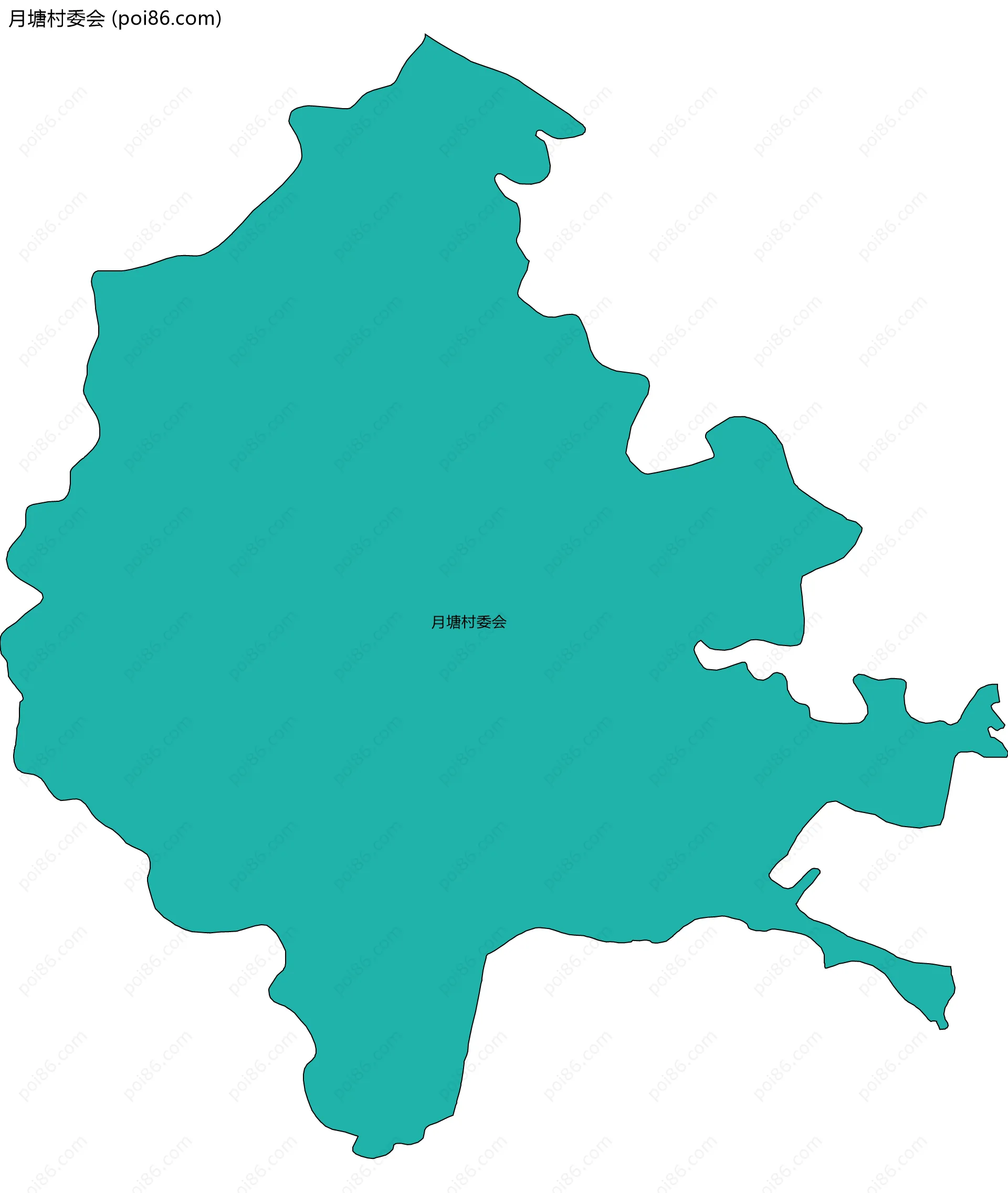 月塘村委会边界地图