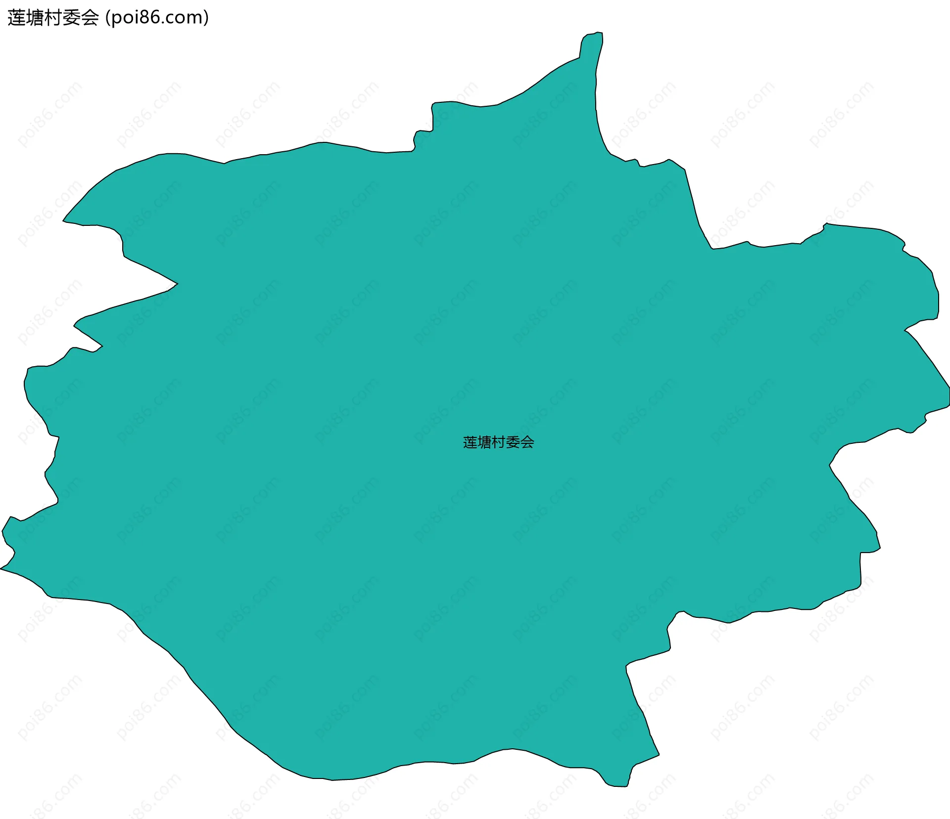 莲塘村委会边界地图