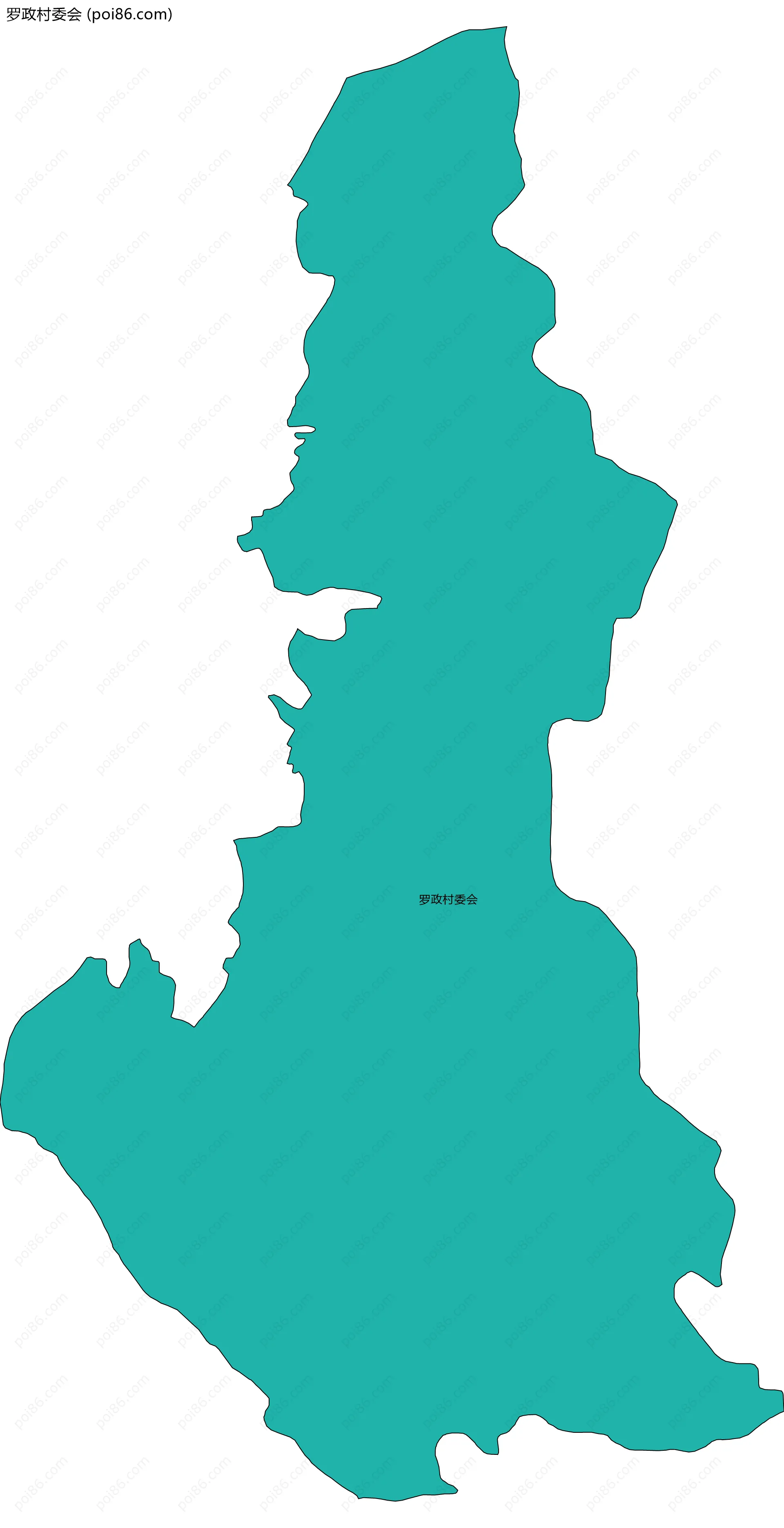罗政村委会边界地图