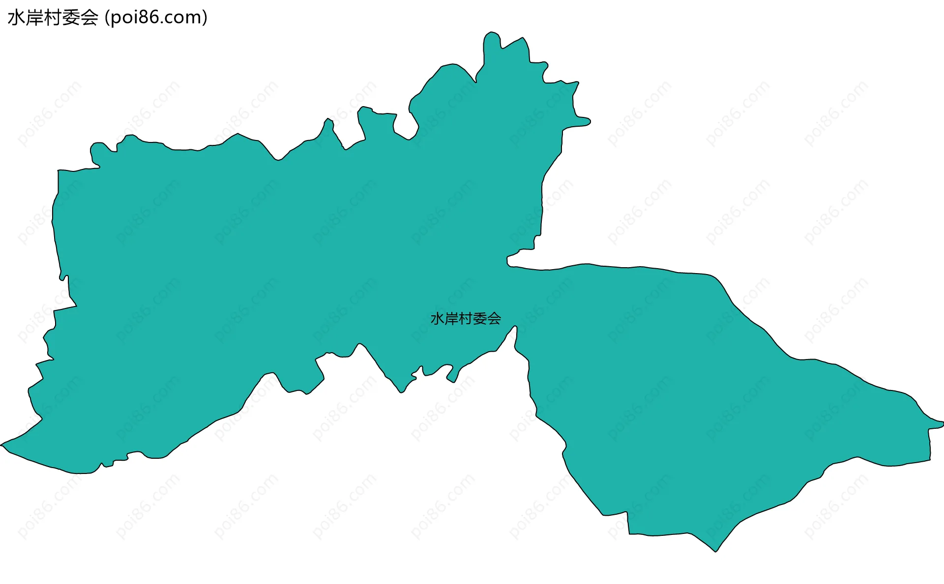 水岸村委会边界地图