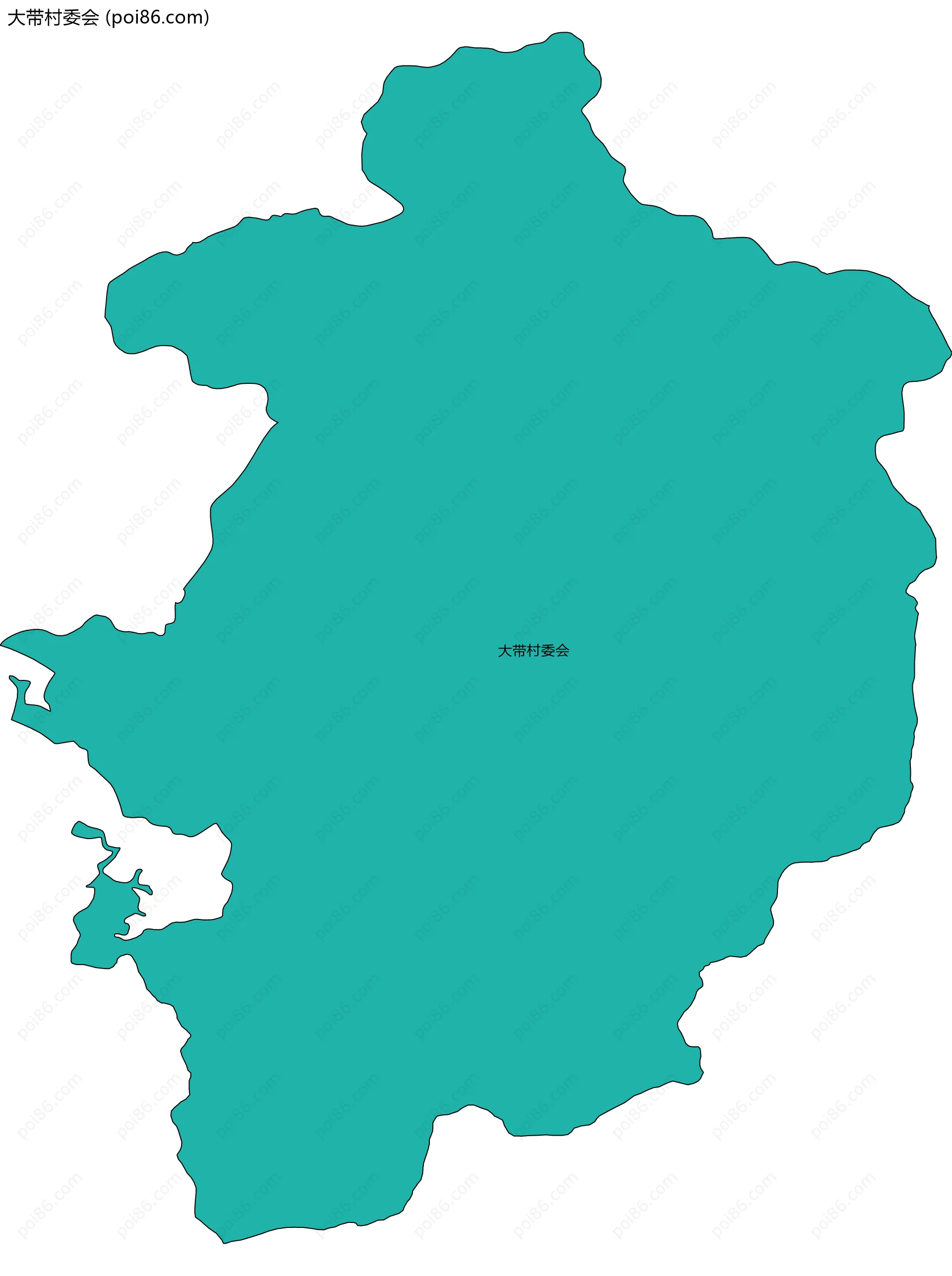 大带村委会边界地图