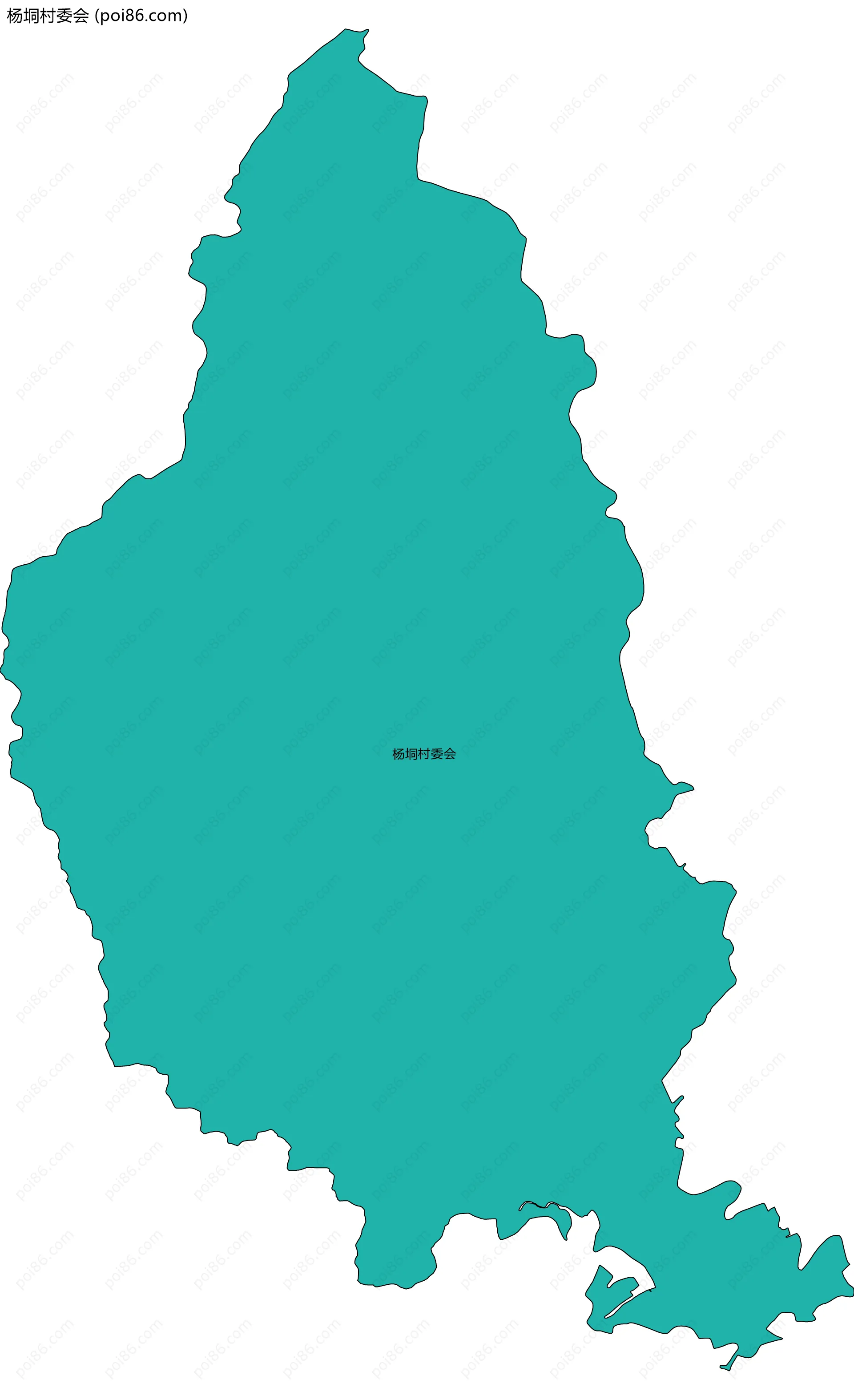 杨垌村委会边界地图