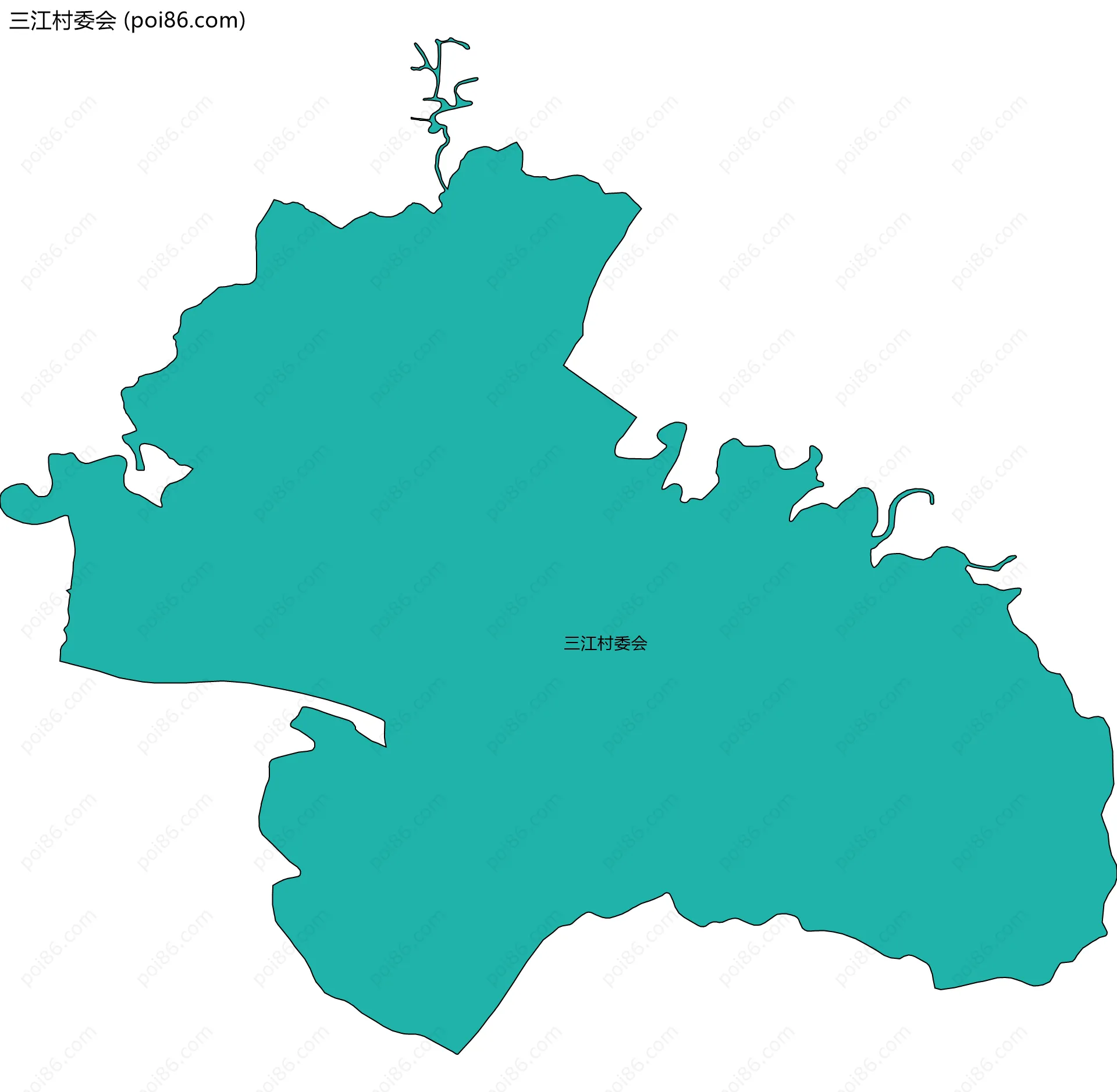 三江村委会边界地图