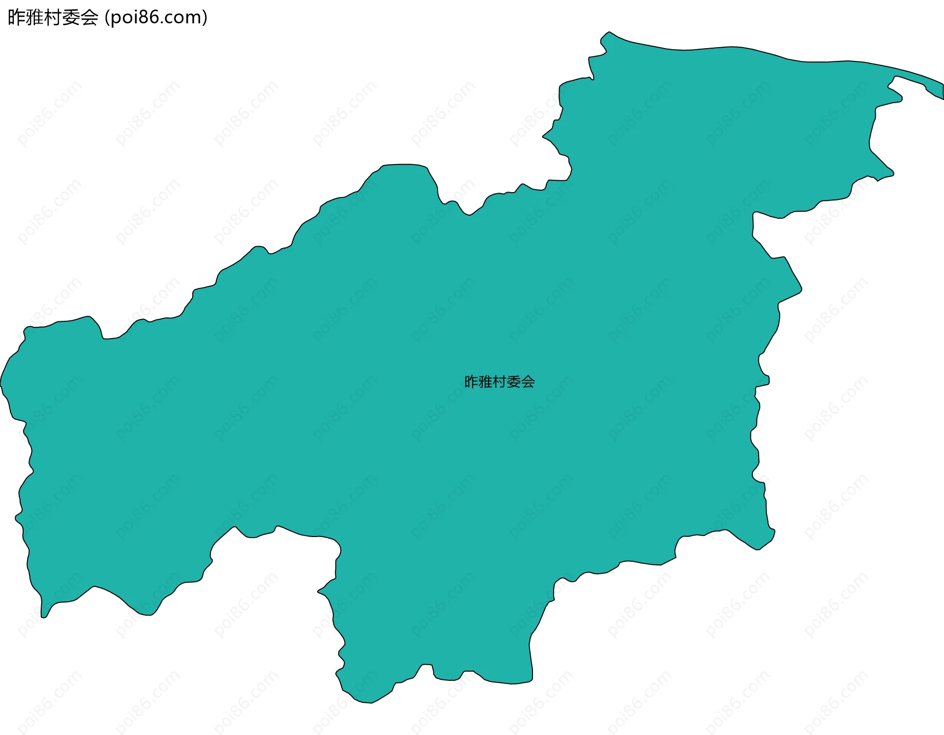 昨雅村委会边界地图