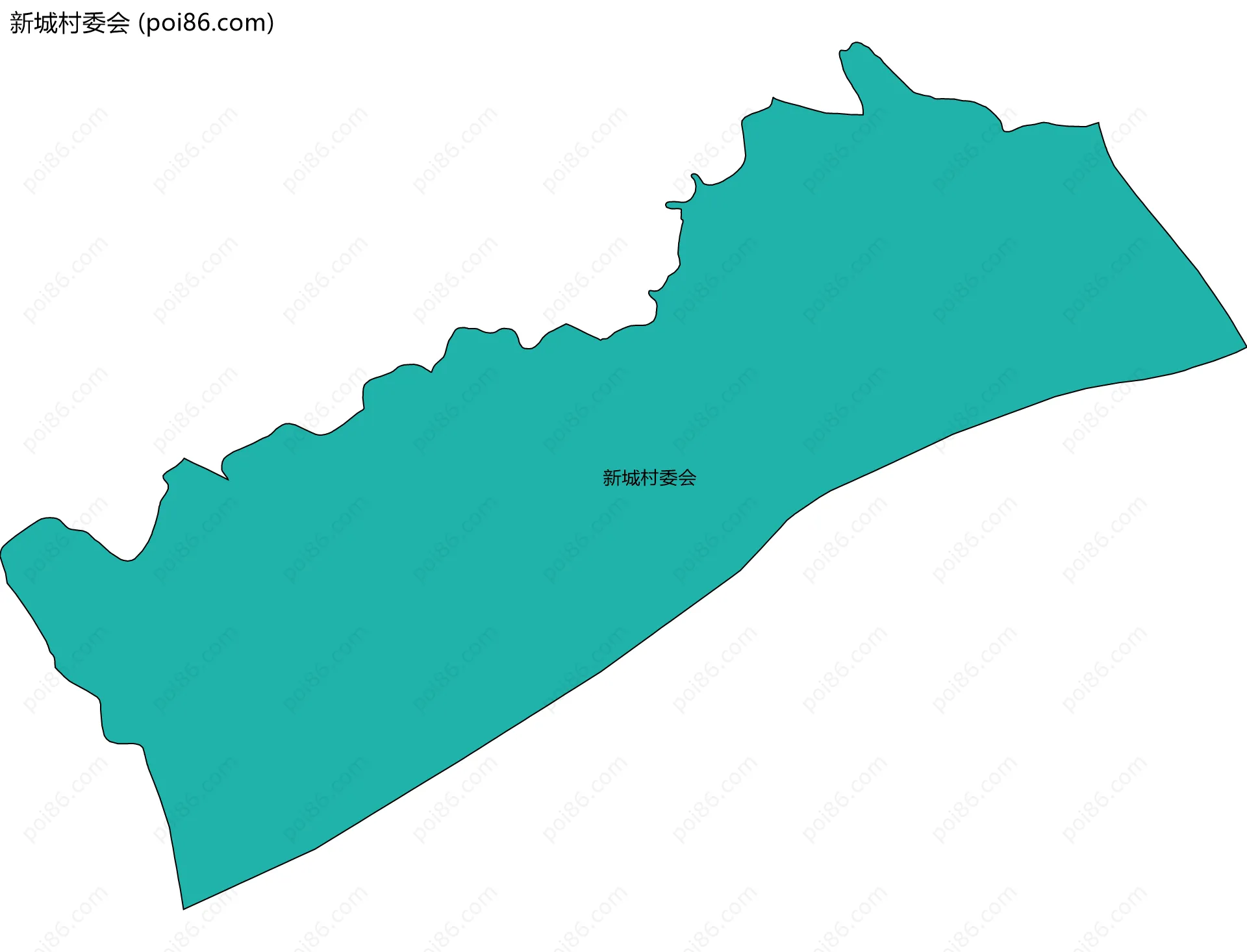 新城村委会边界地图