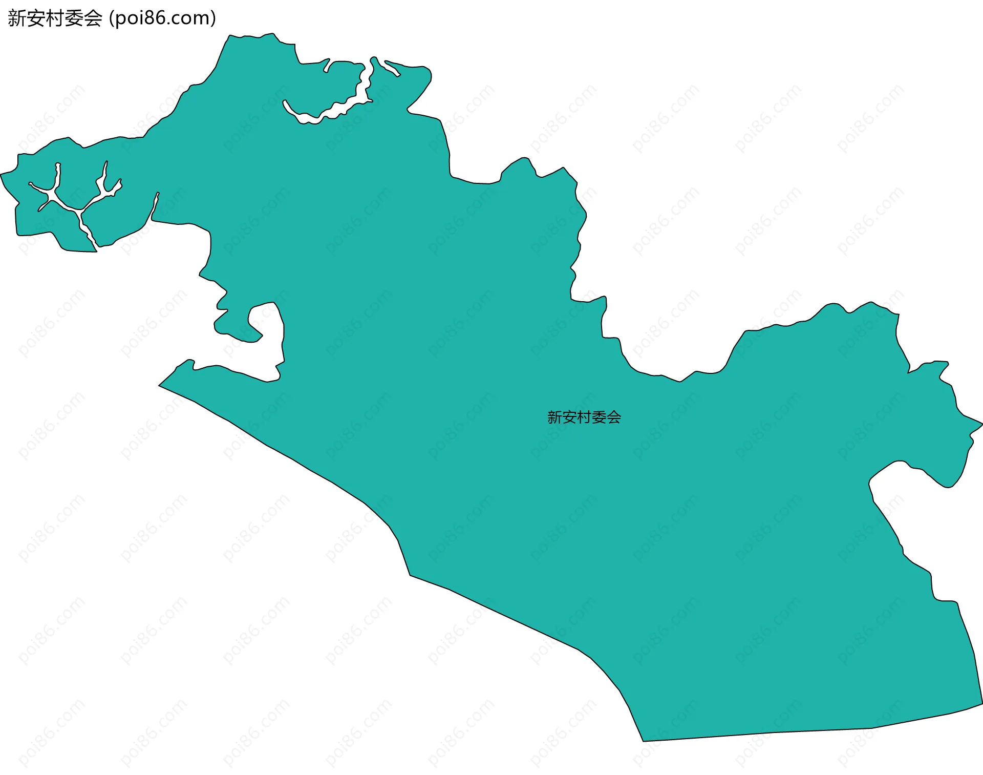 新安村委会边界地图