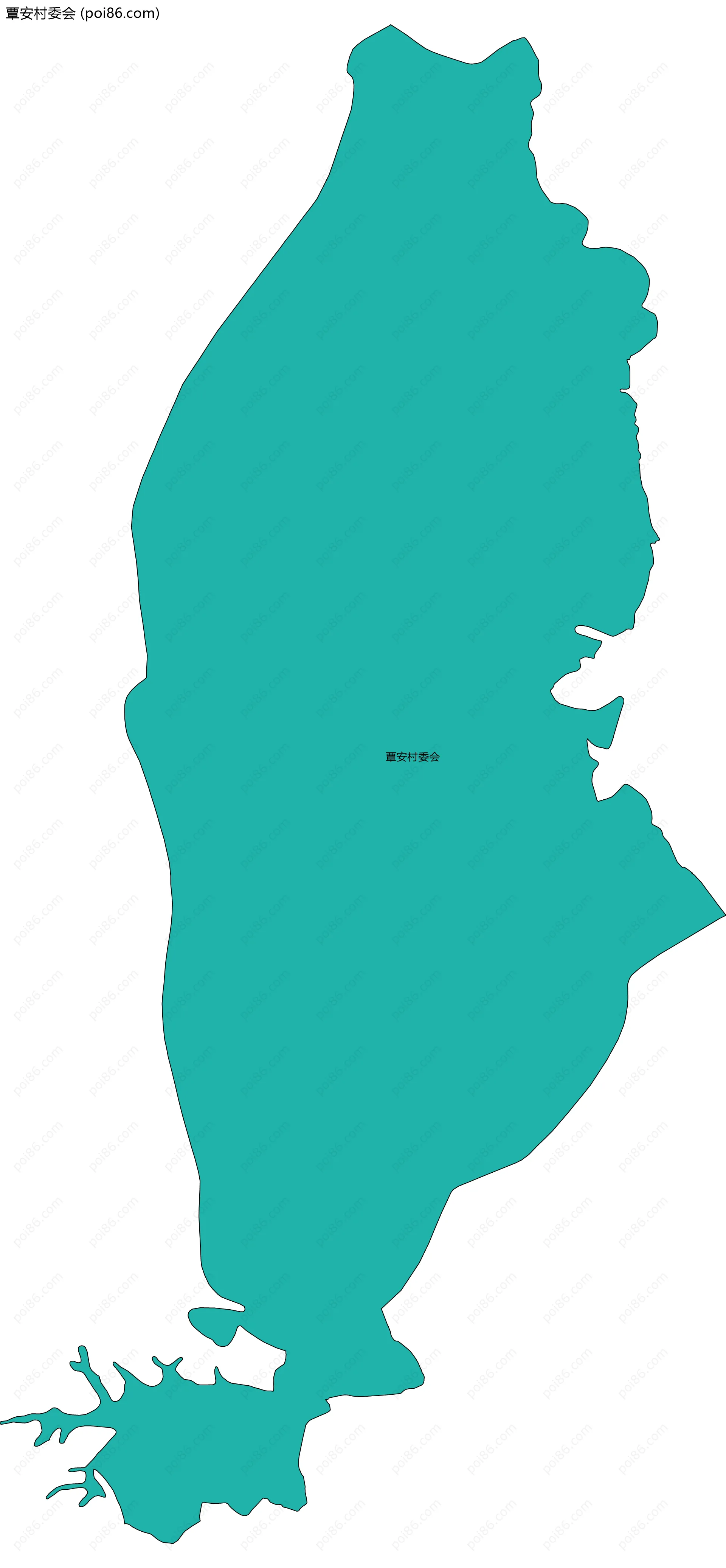 覃安村委会边界地图