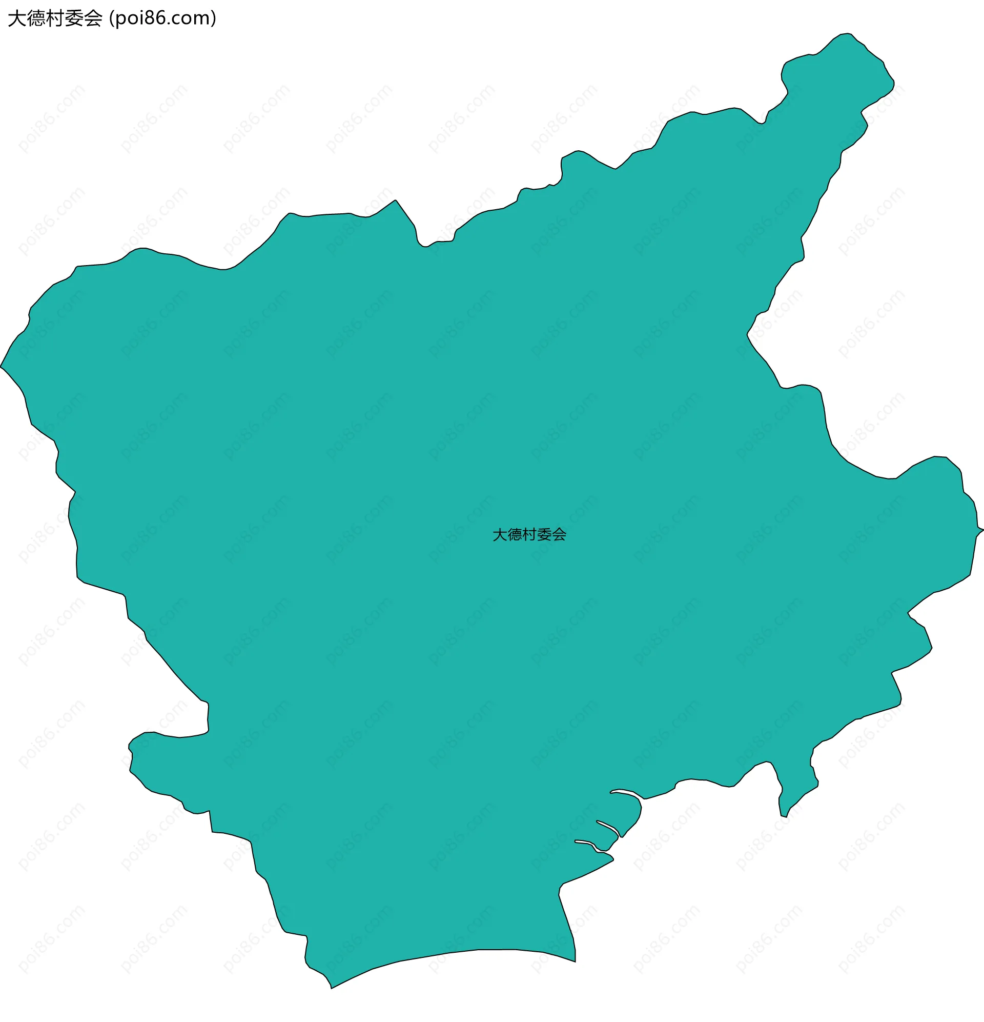 大德村委会边界地图