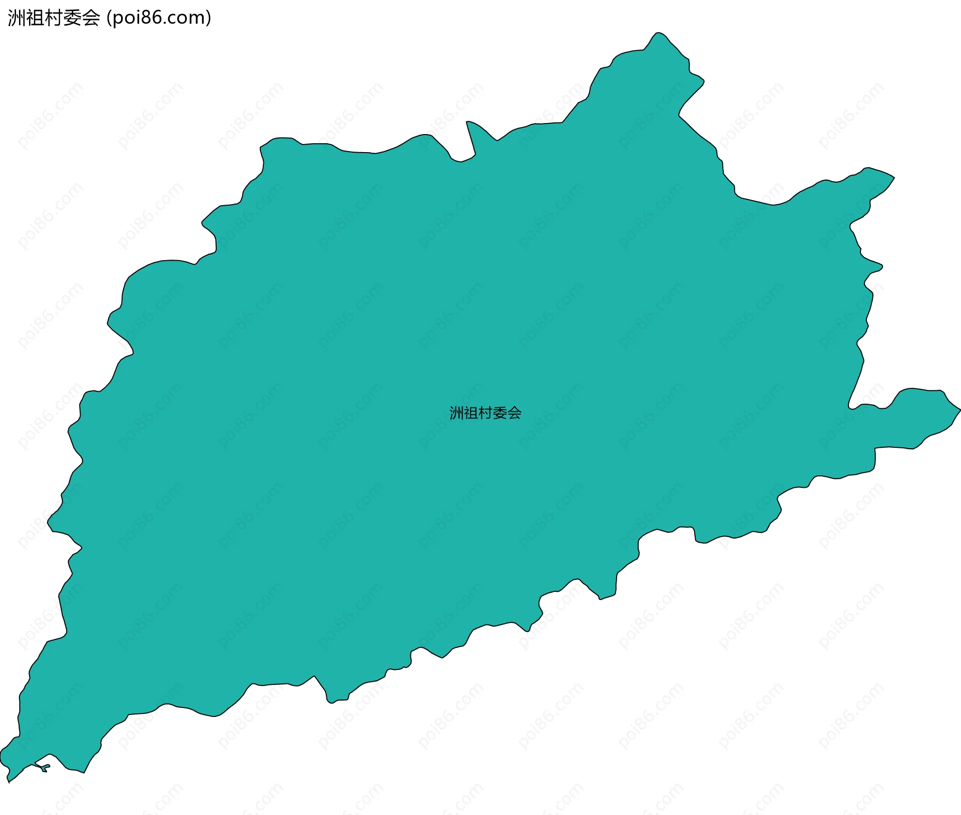 洲祖村委会边界地图