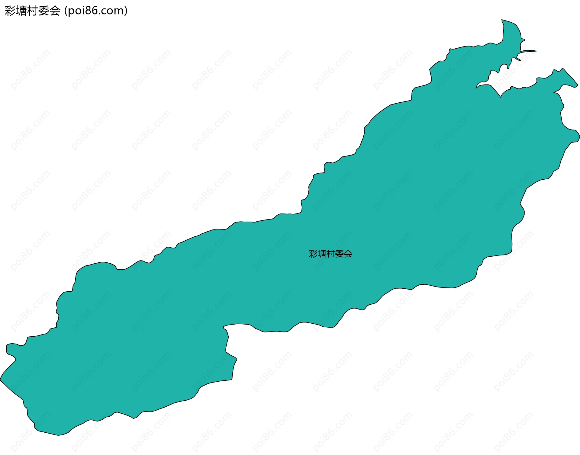 彩塘村委会边界地图