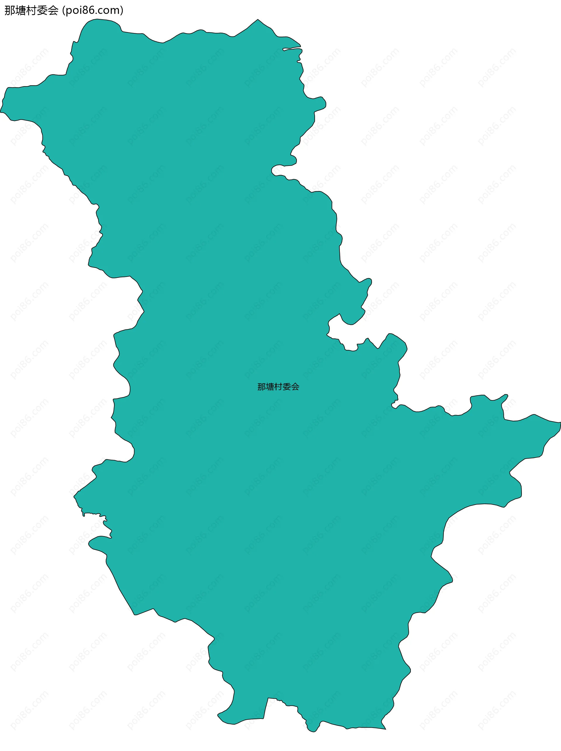 那塘村委会边界地图