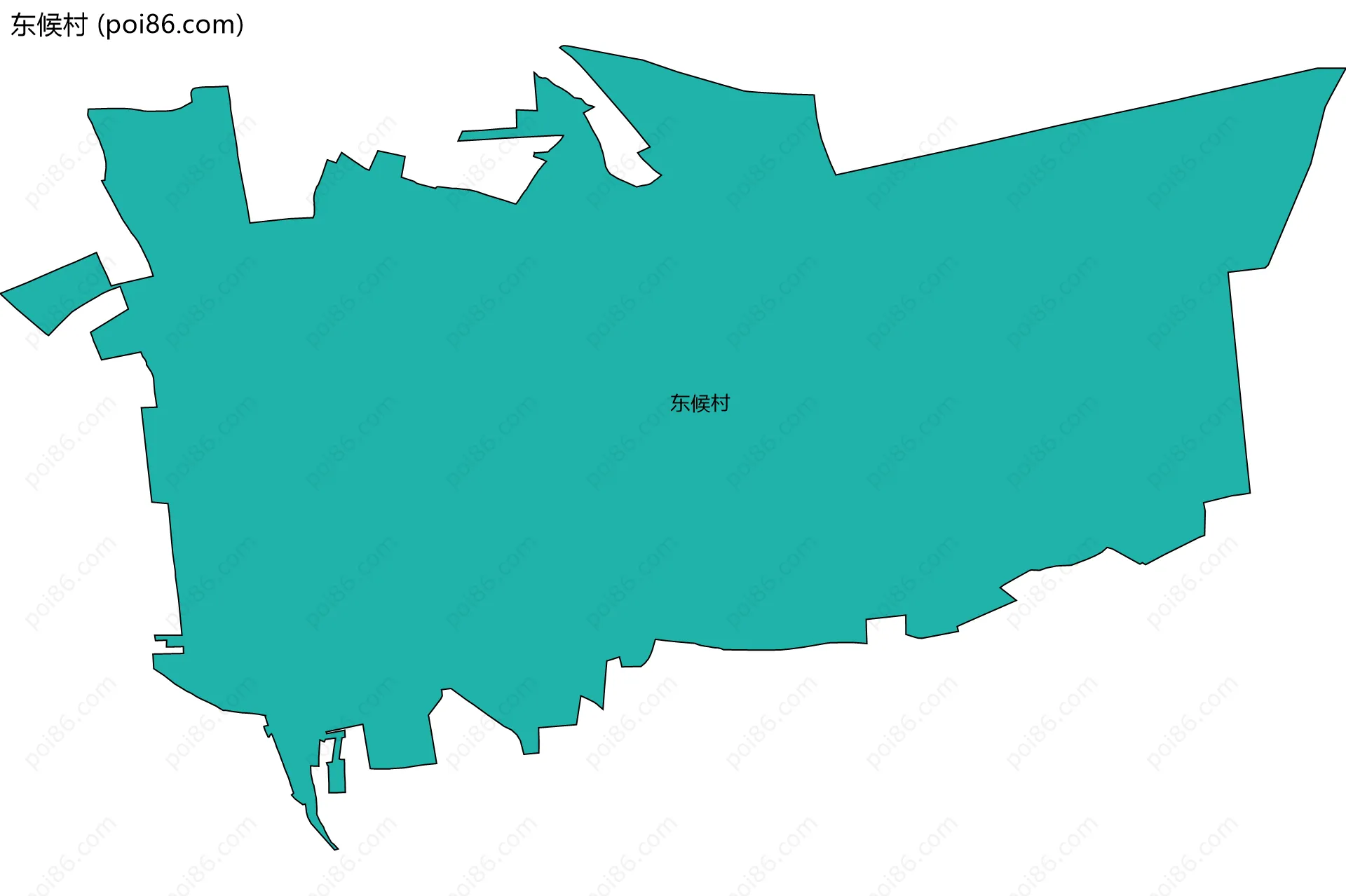 东候村边界地图