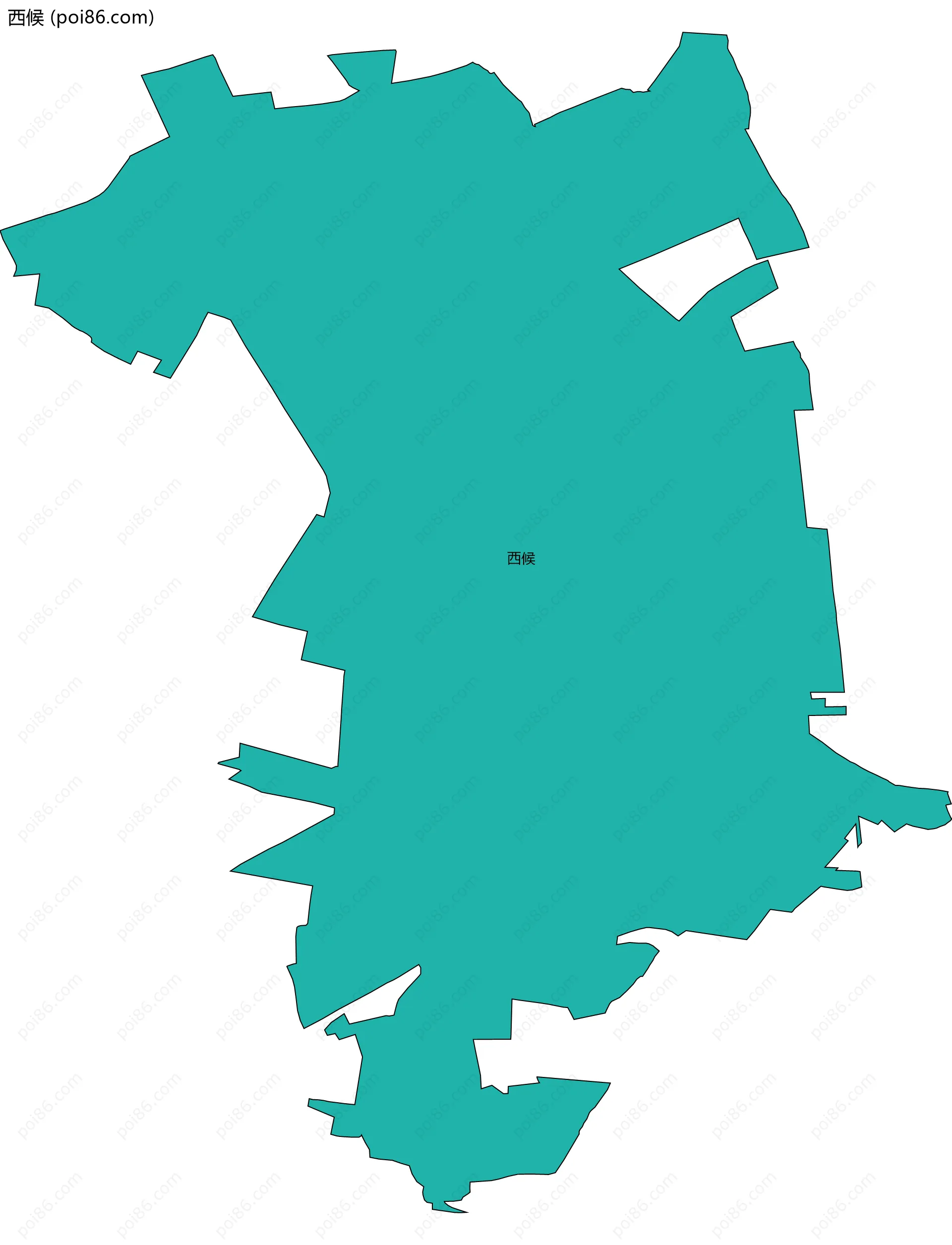 西候边界地图