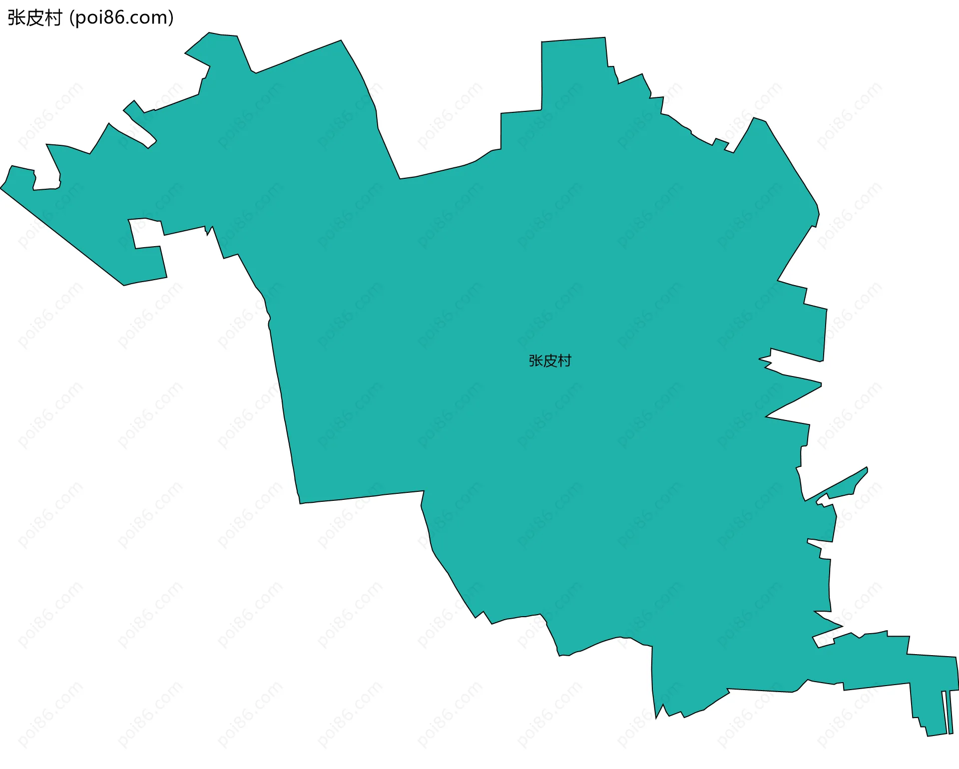 张皮村边界地图
