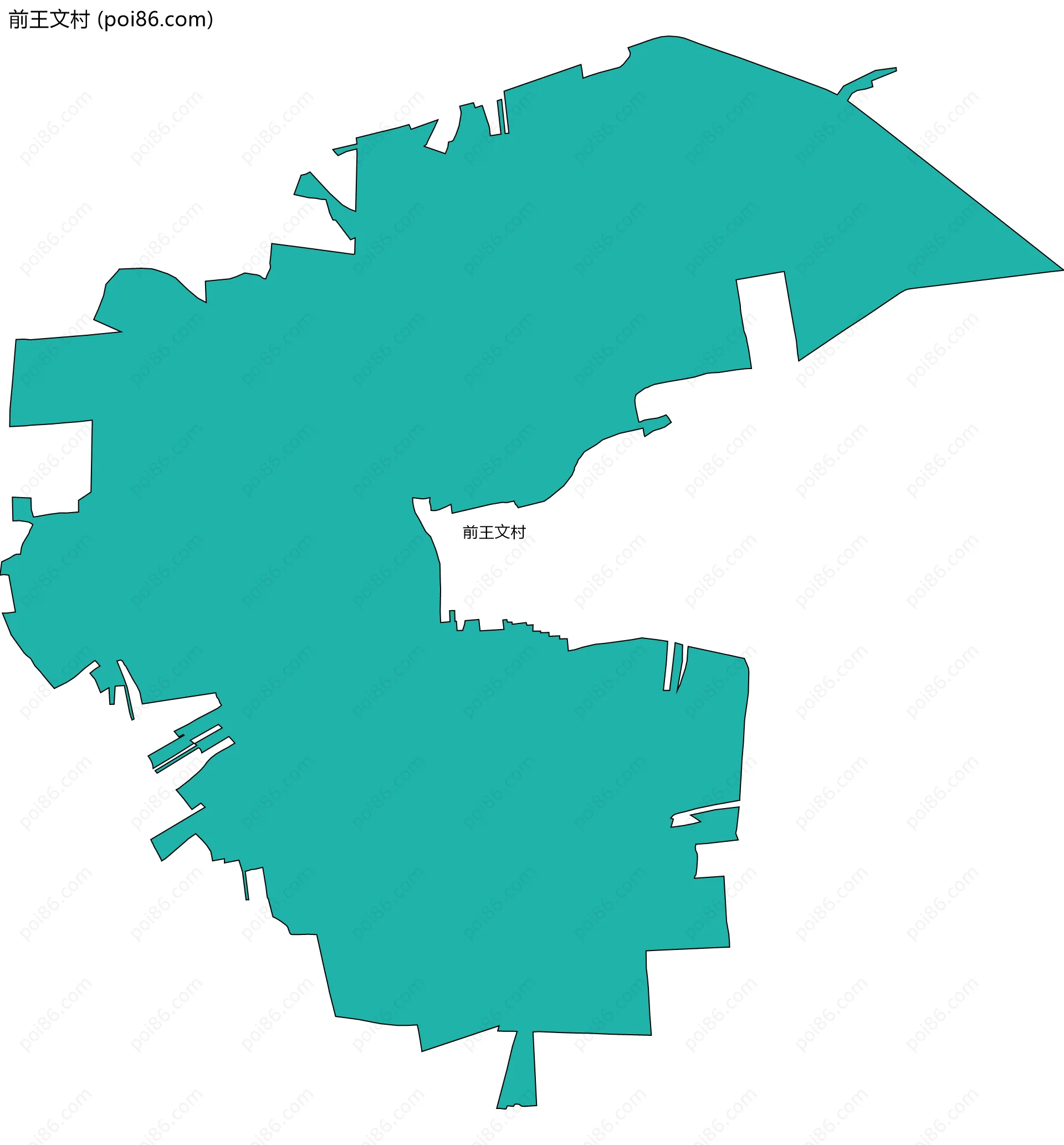 前王文村边界地图