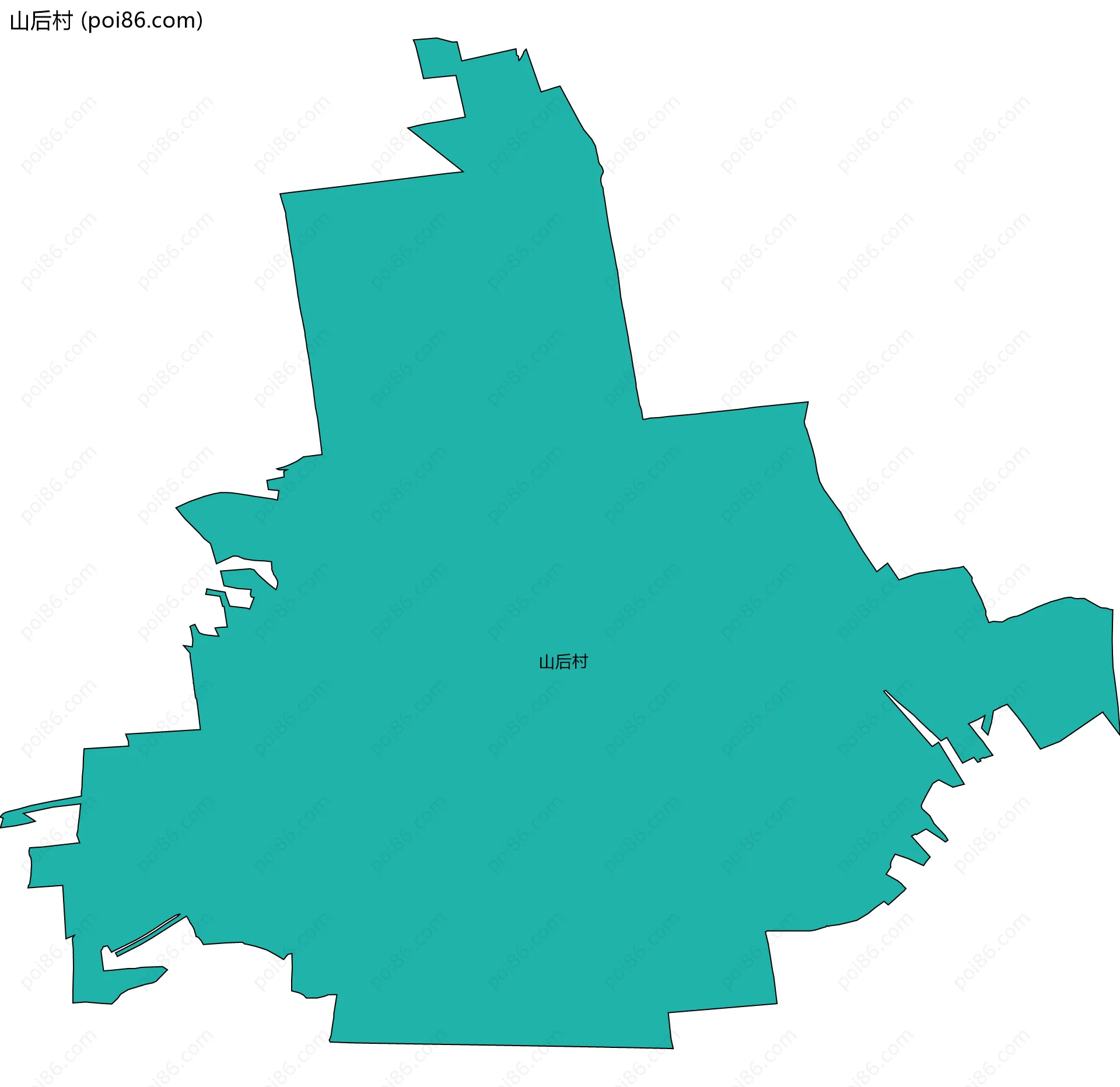 山后村边界地图