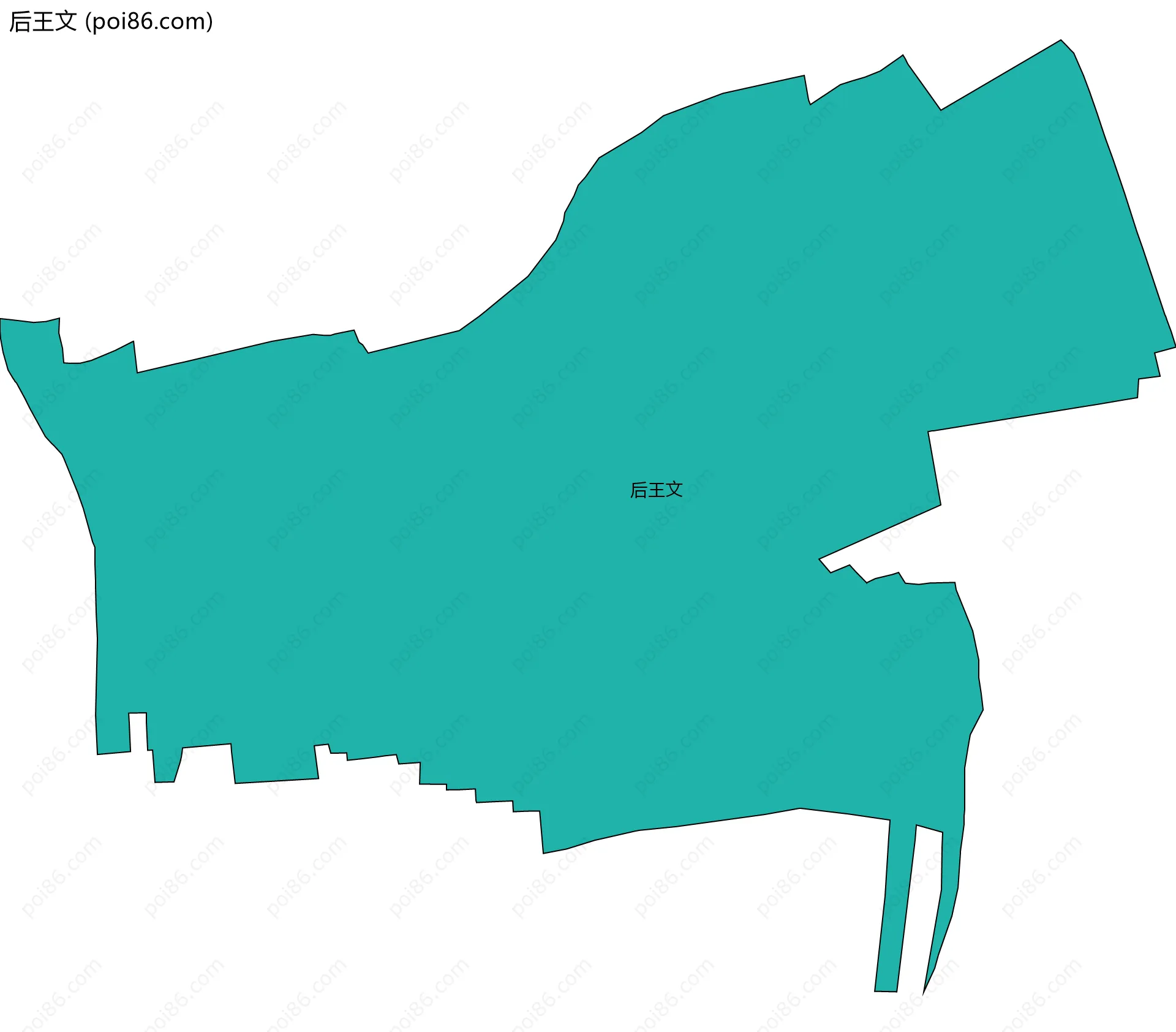 后王文边界地图