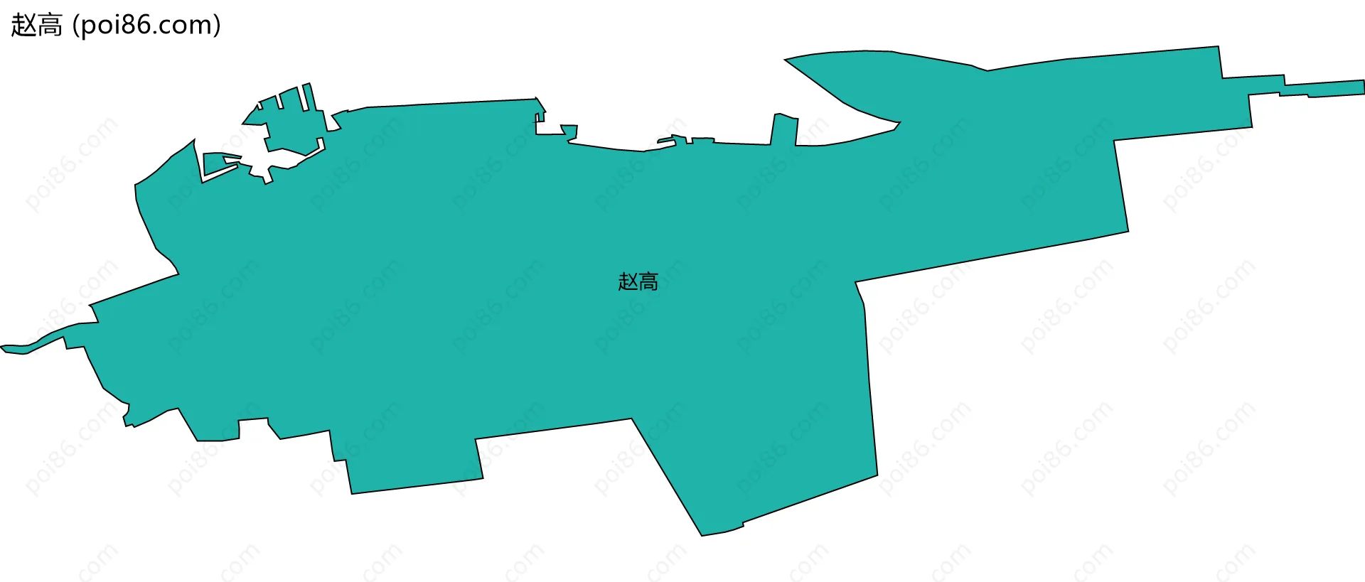 赵高边界地图