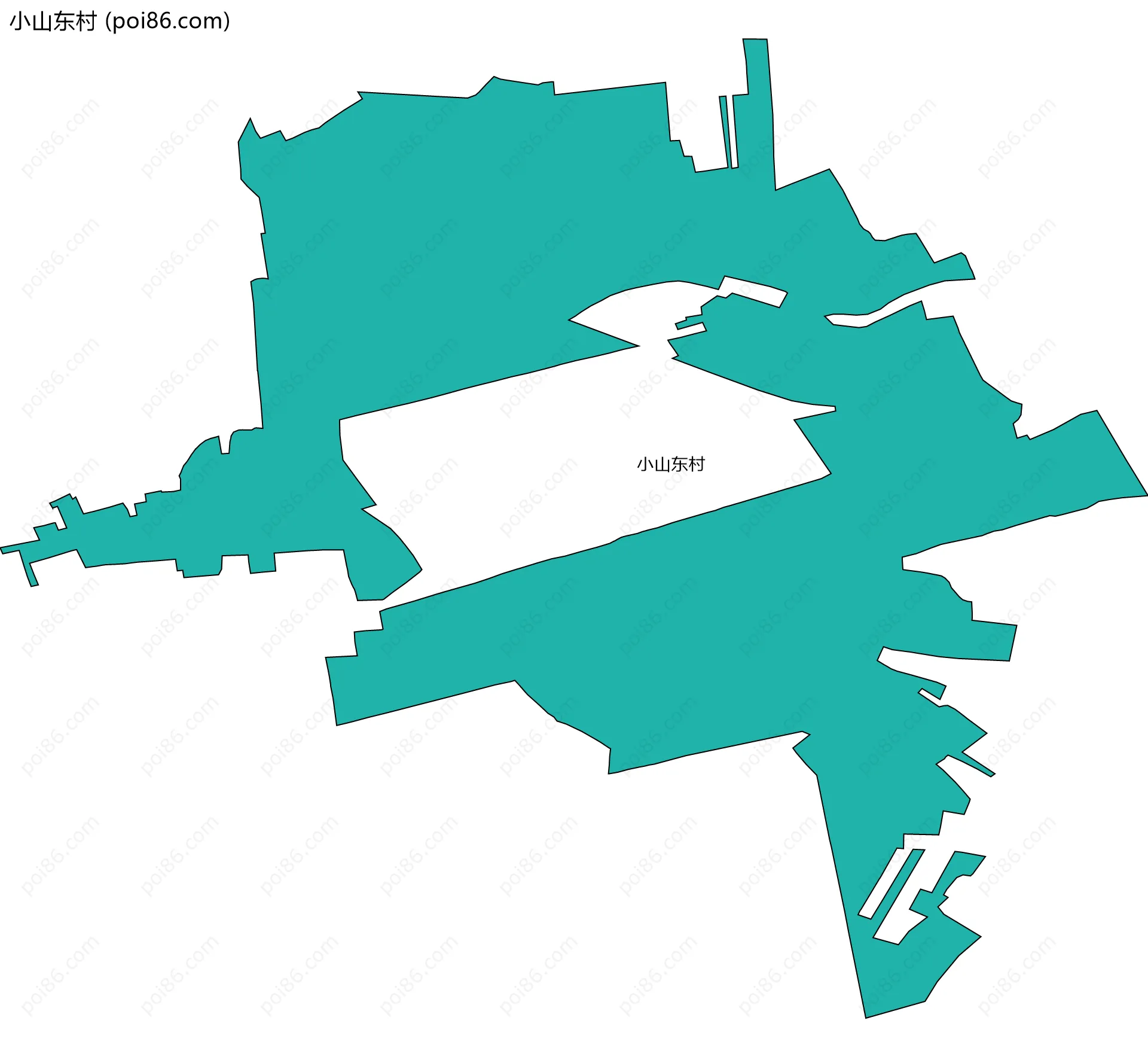 小山东村边界地图