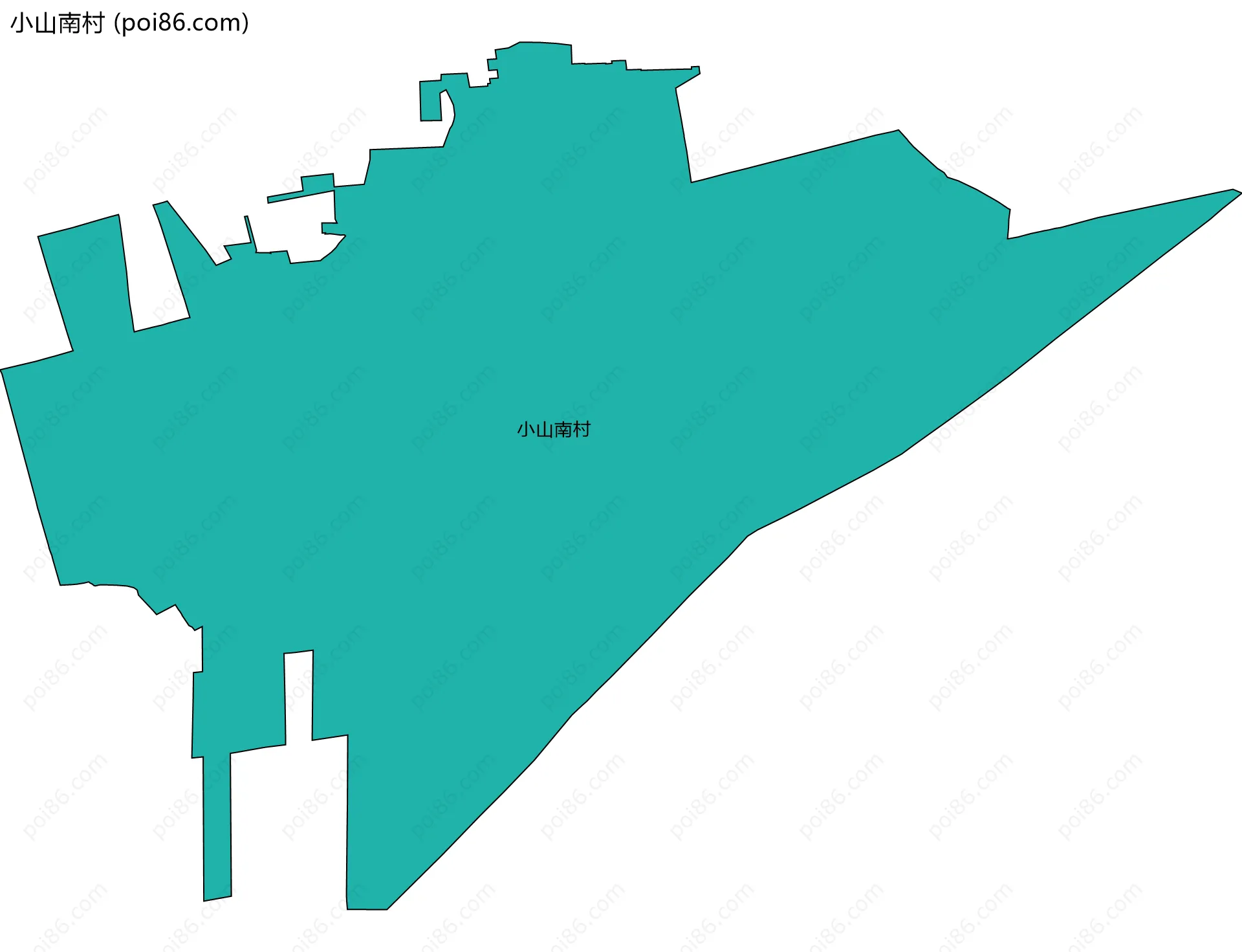 小山南村边界地图