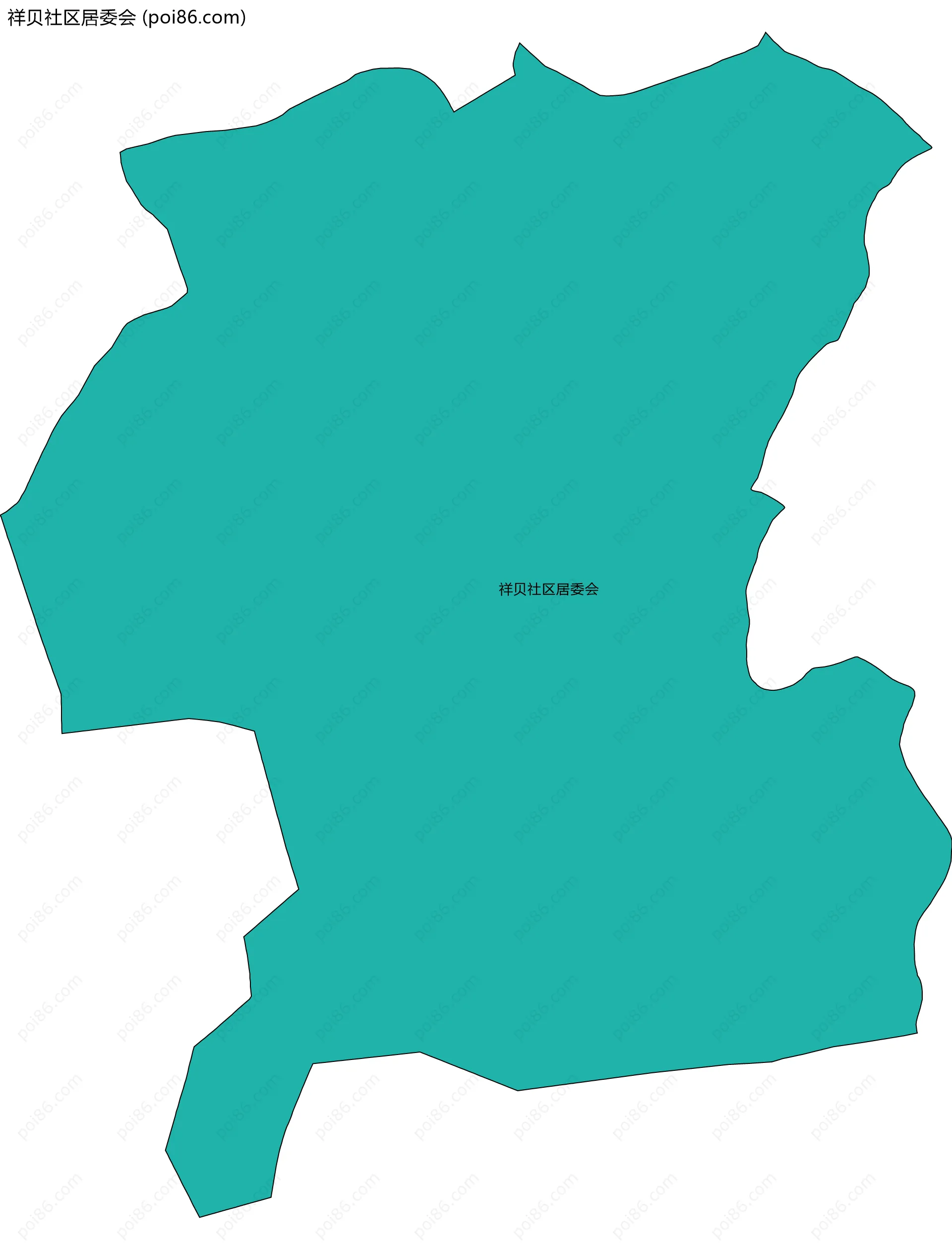 祥贝社区居委会边界地图