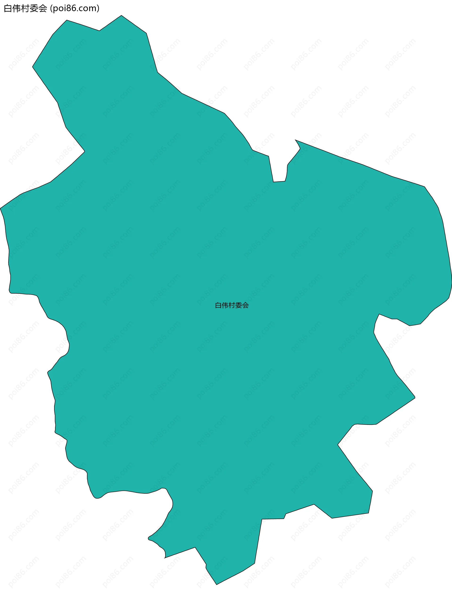 白伟村委会边界地图