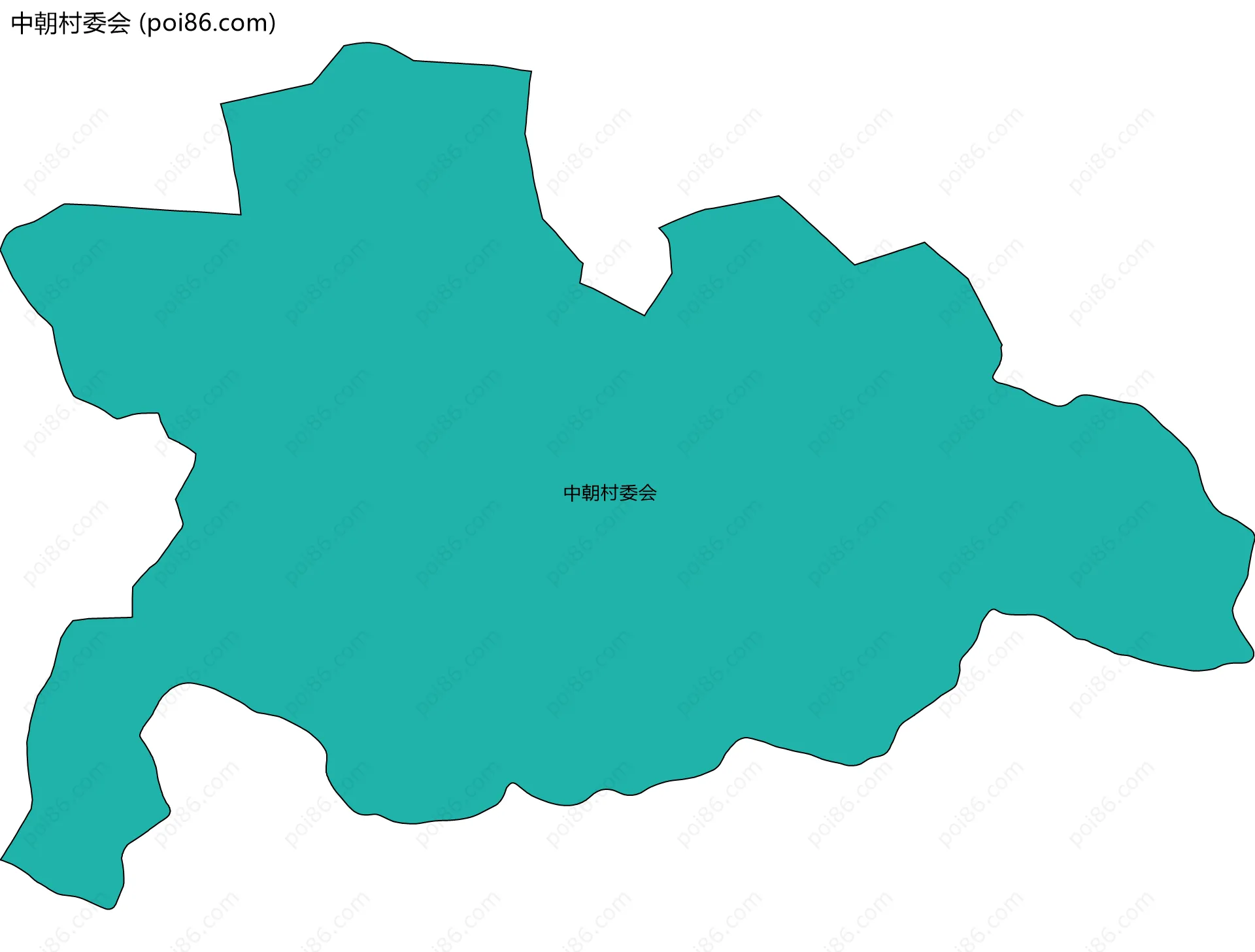 中朝村委会边界地图