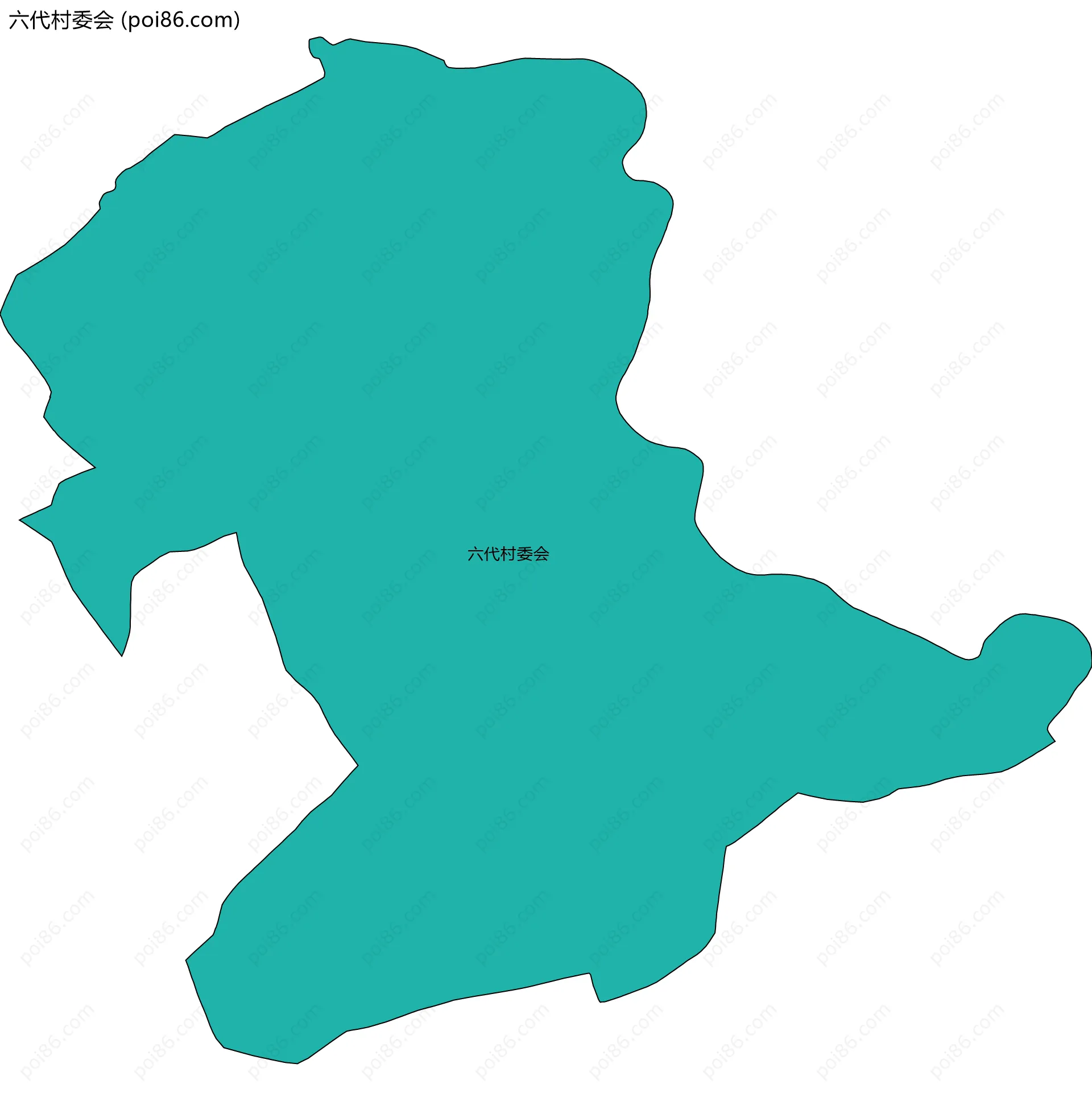 六代村委会边界地图