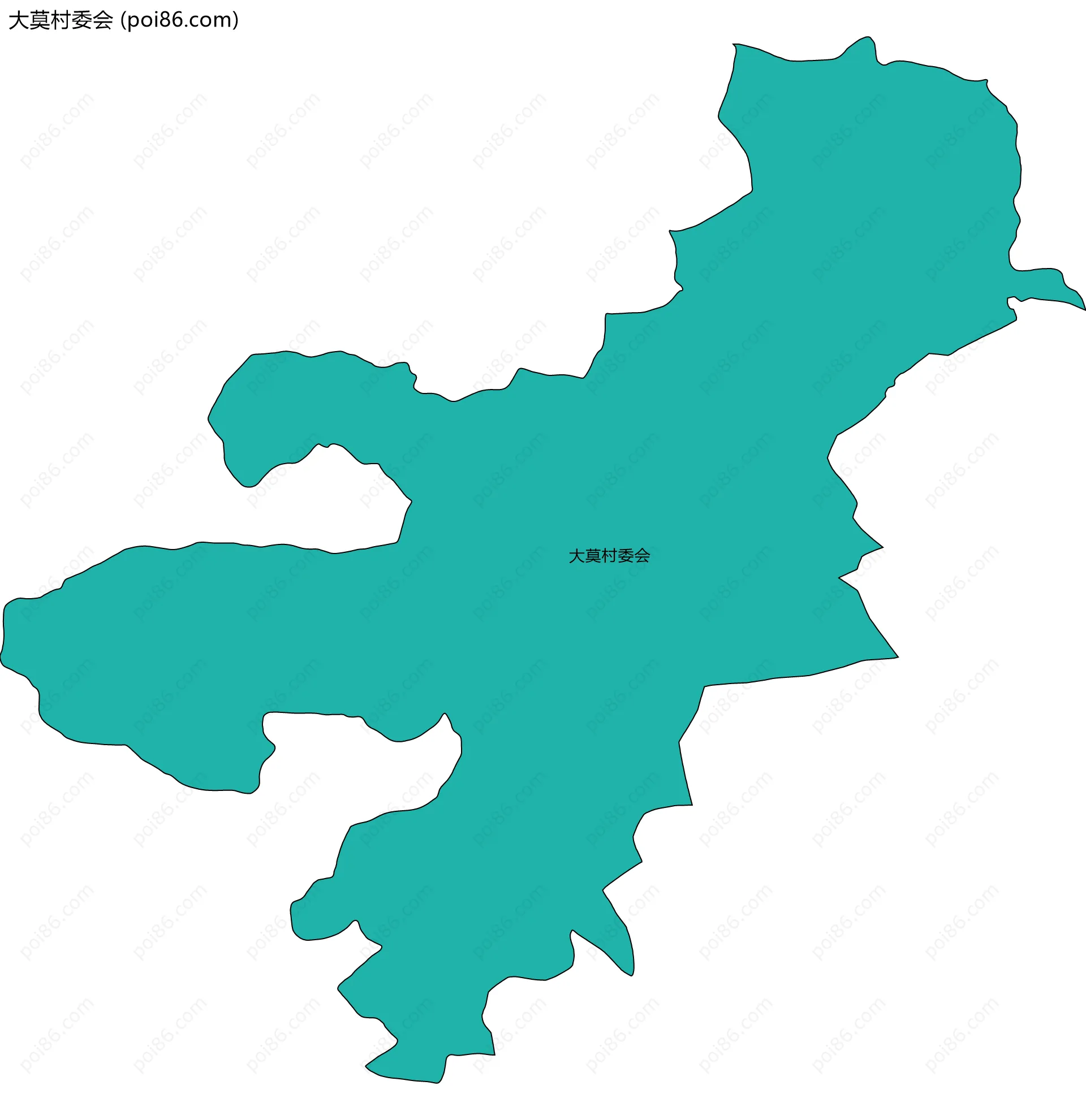 大莫村委会边界地图