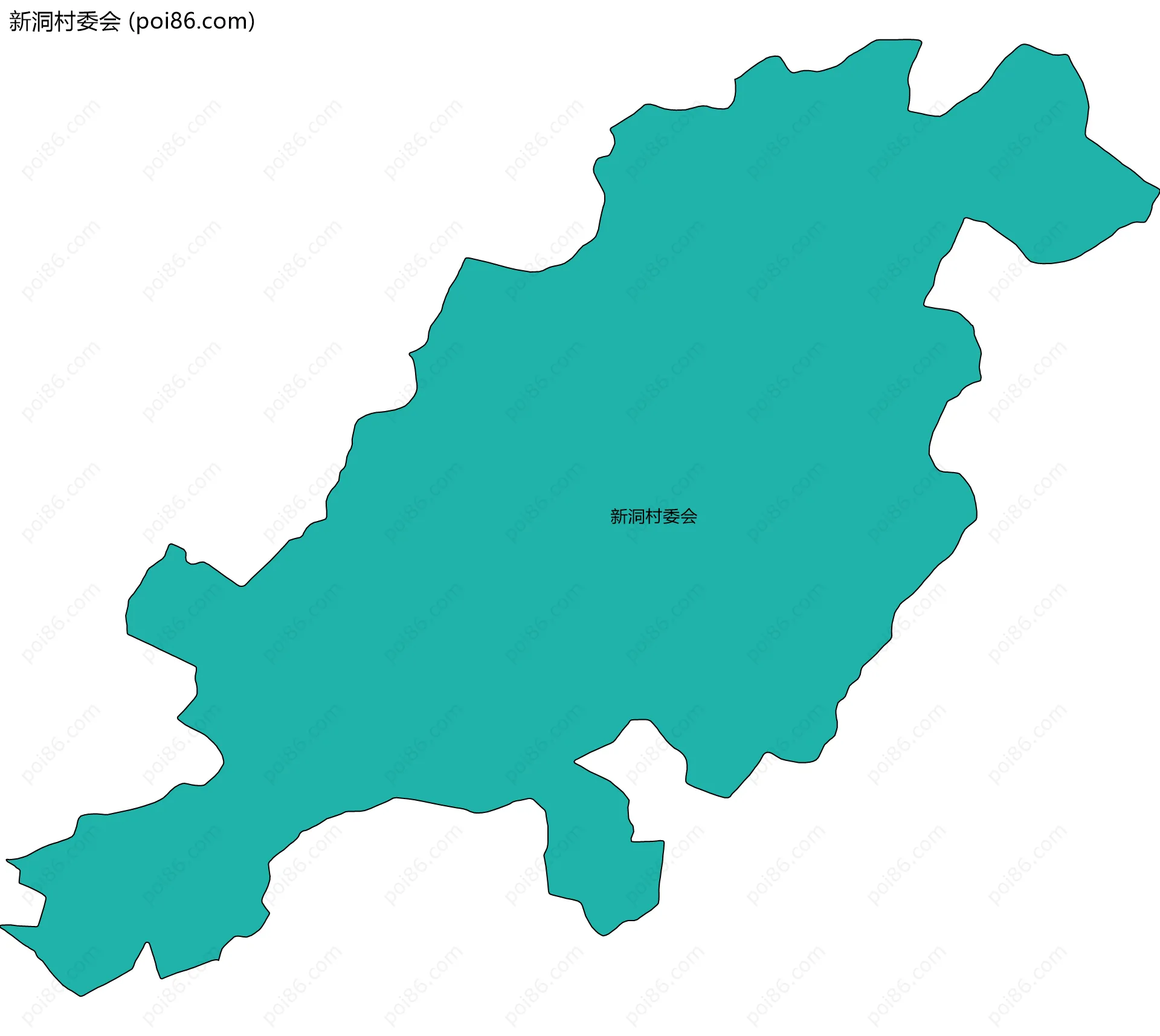 新洞村委会边界地图