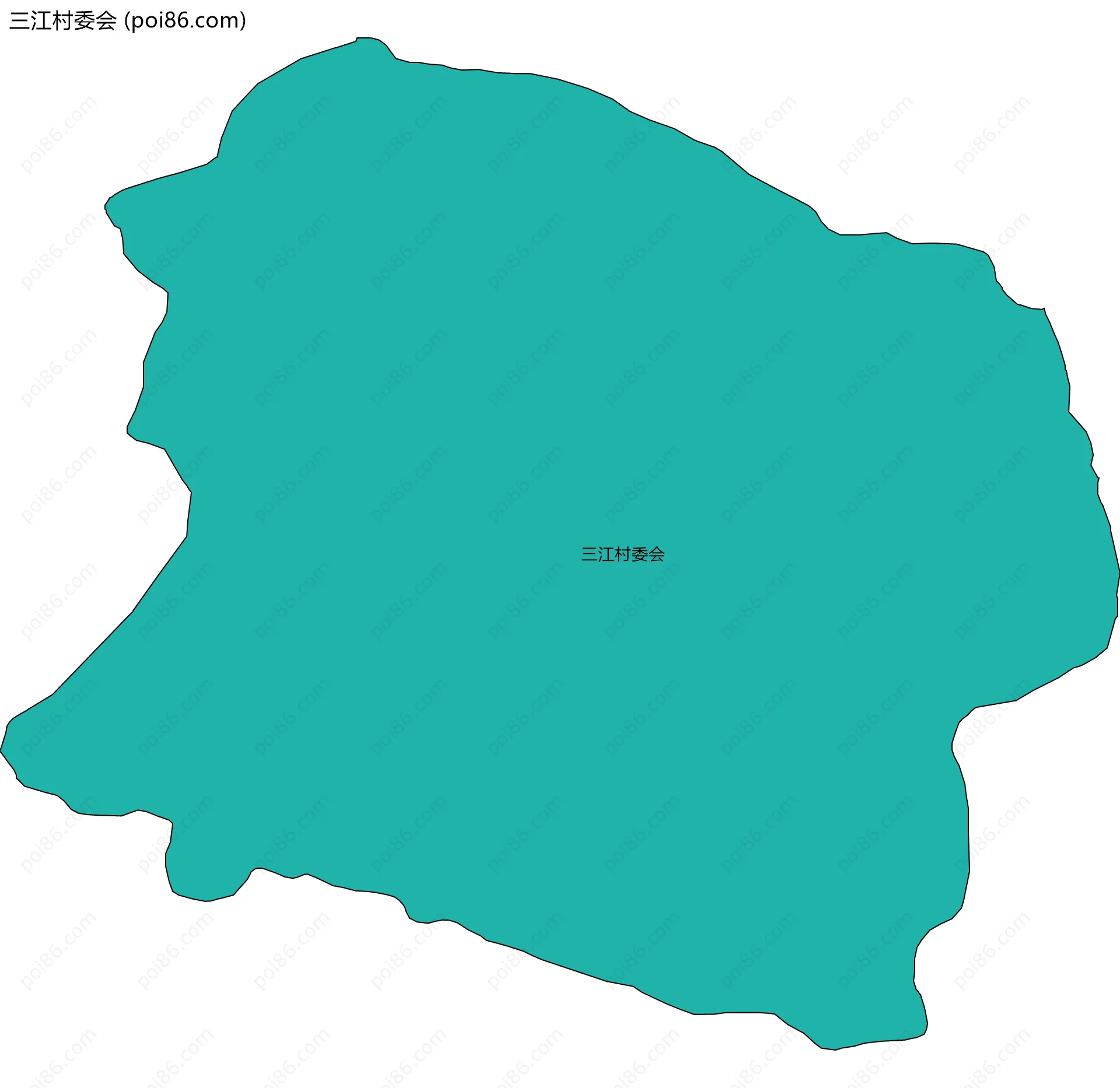 三江村委会边界地图