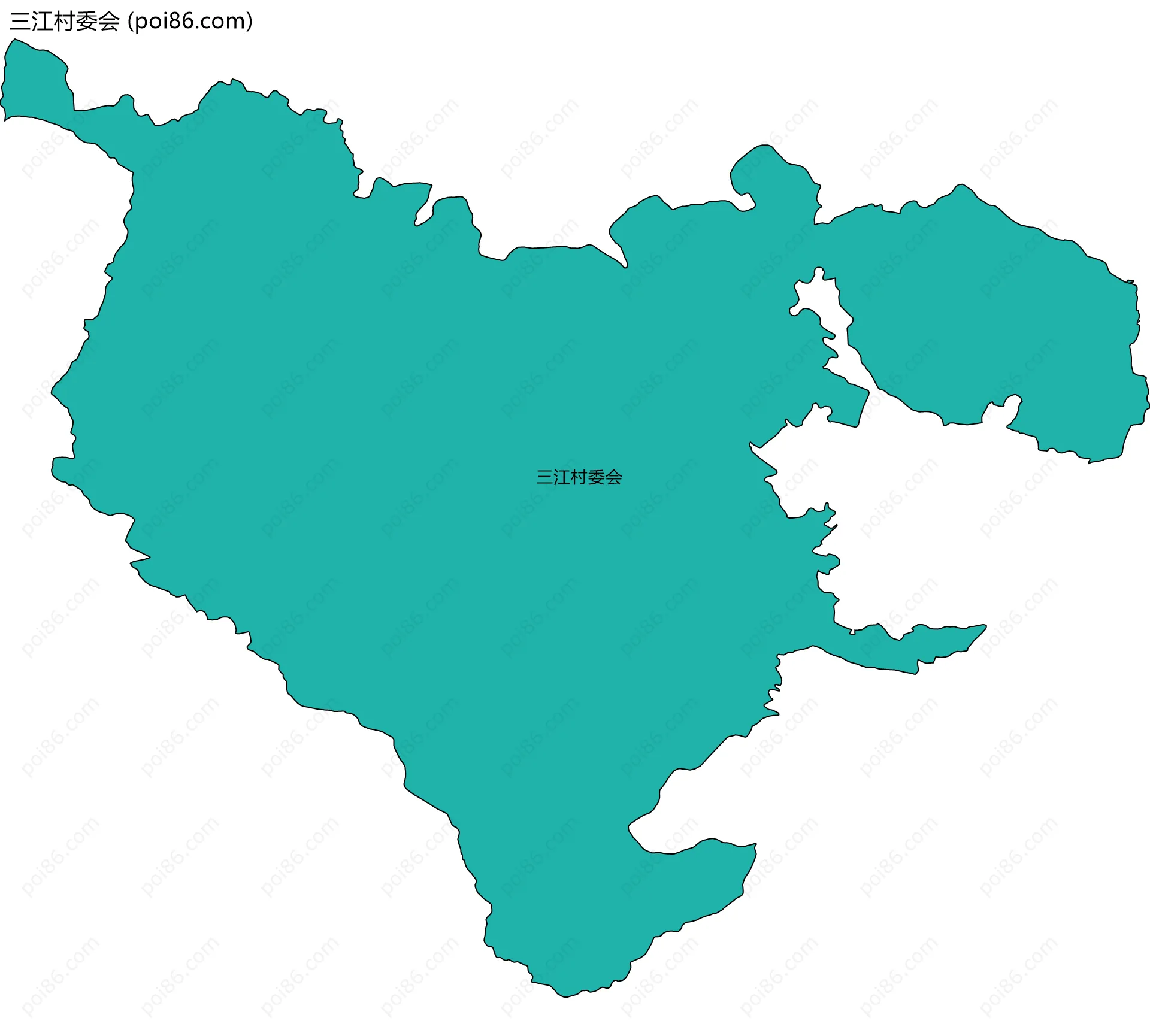 三江村委会边界地图