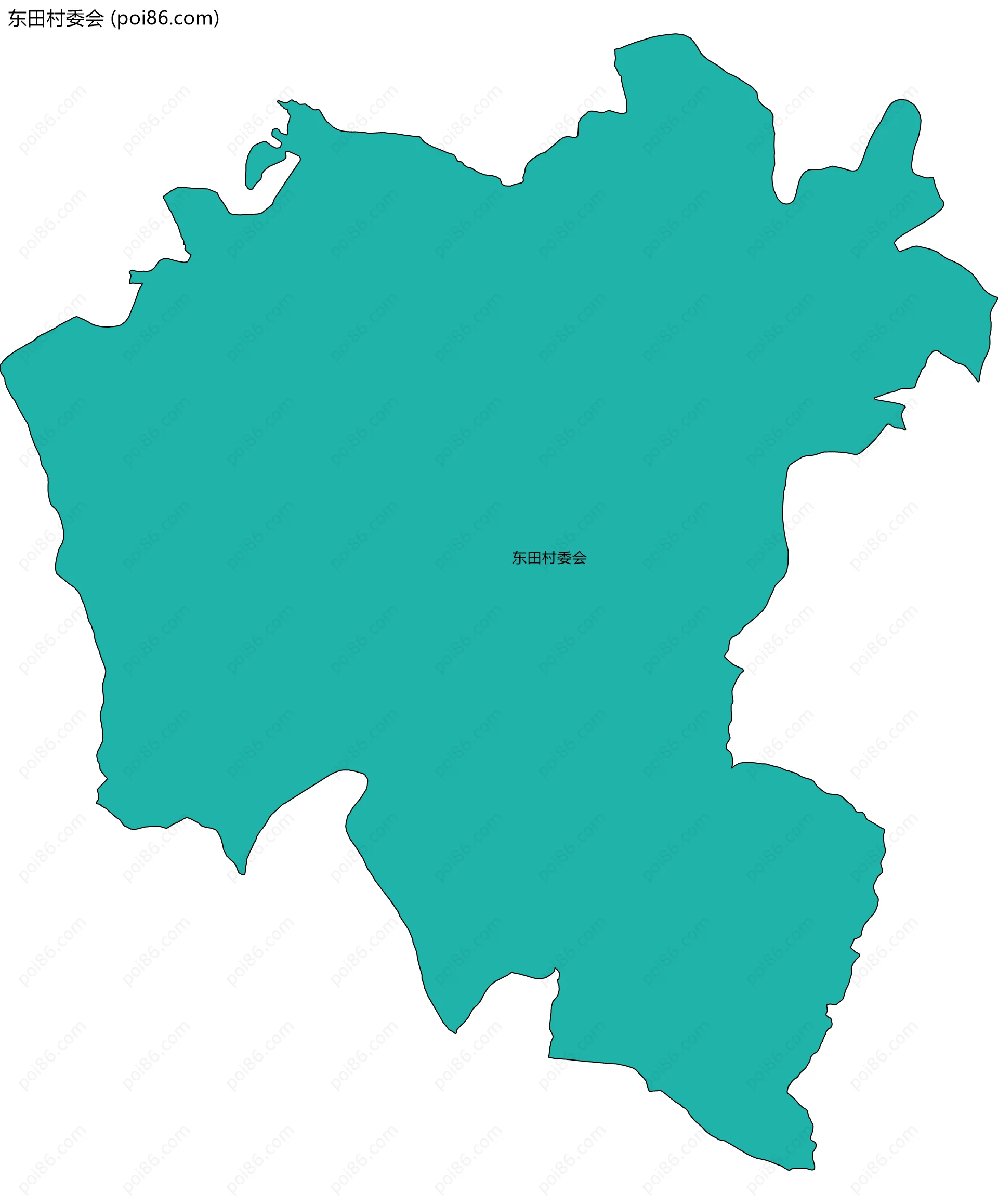 东田村委会边界地图