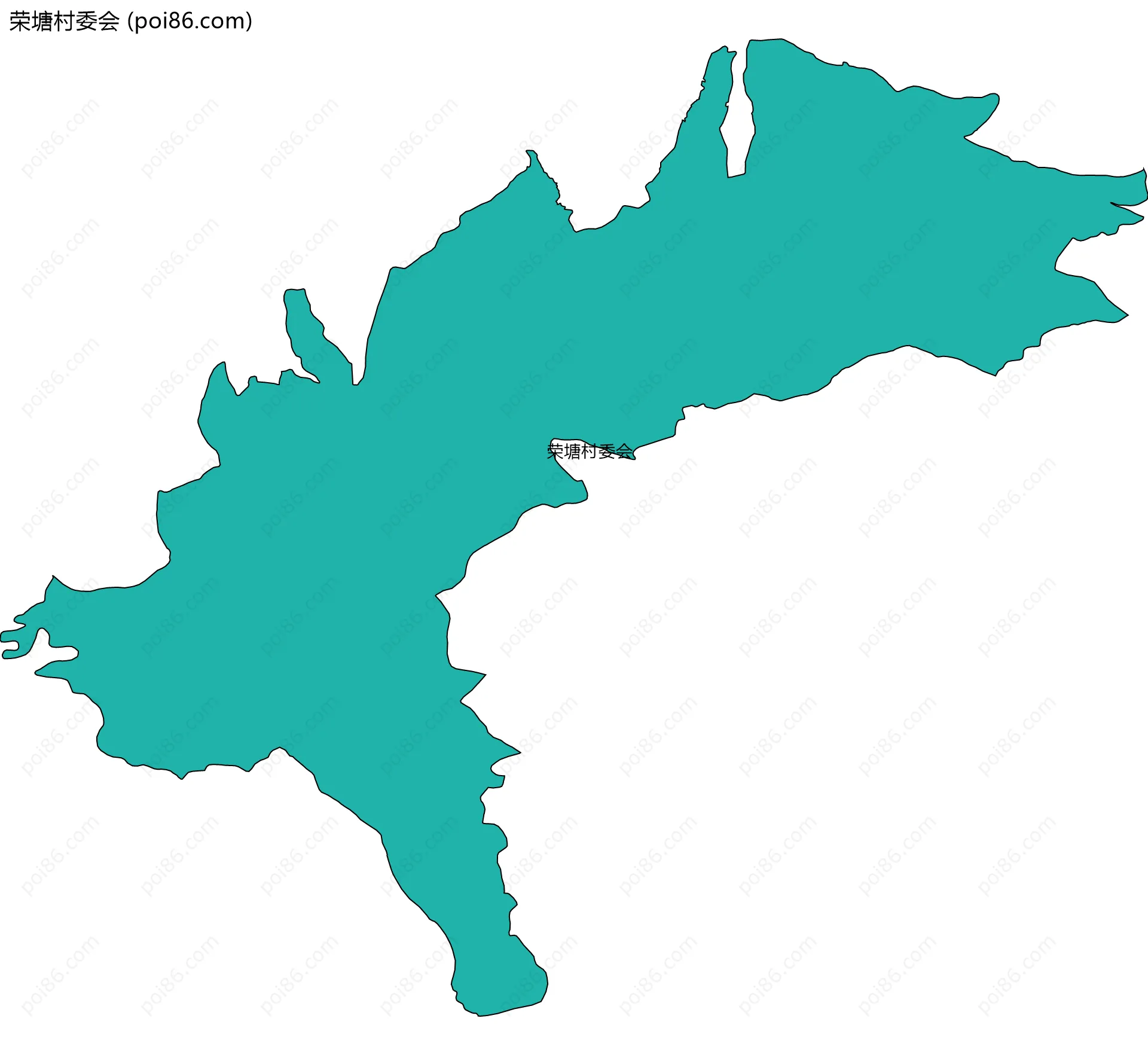 荣塘村委会边界地图