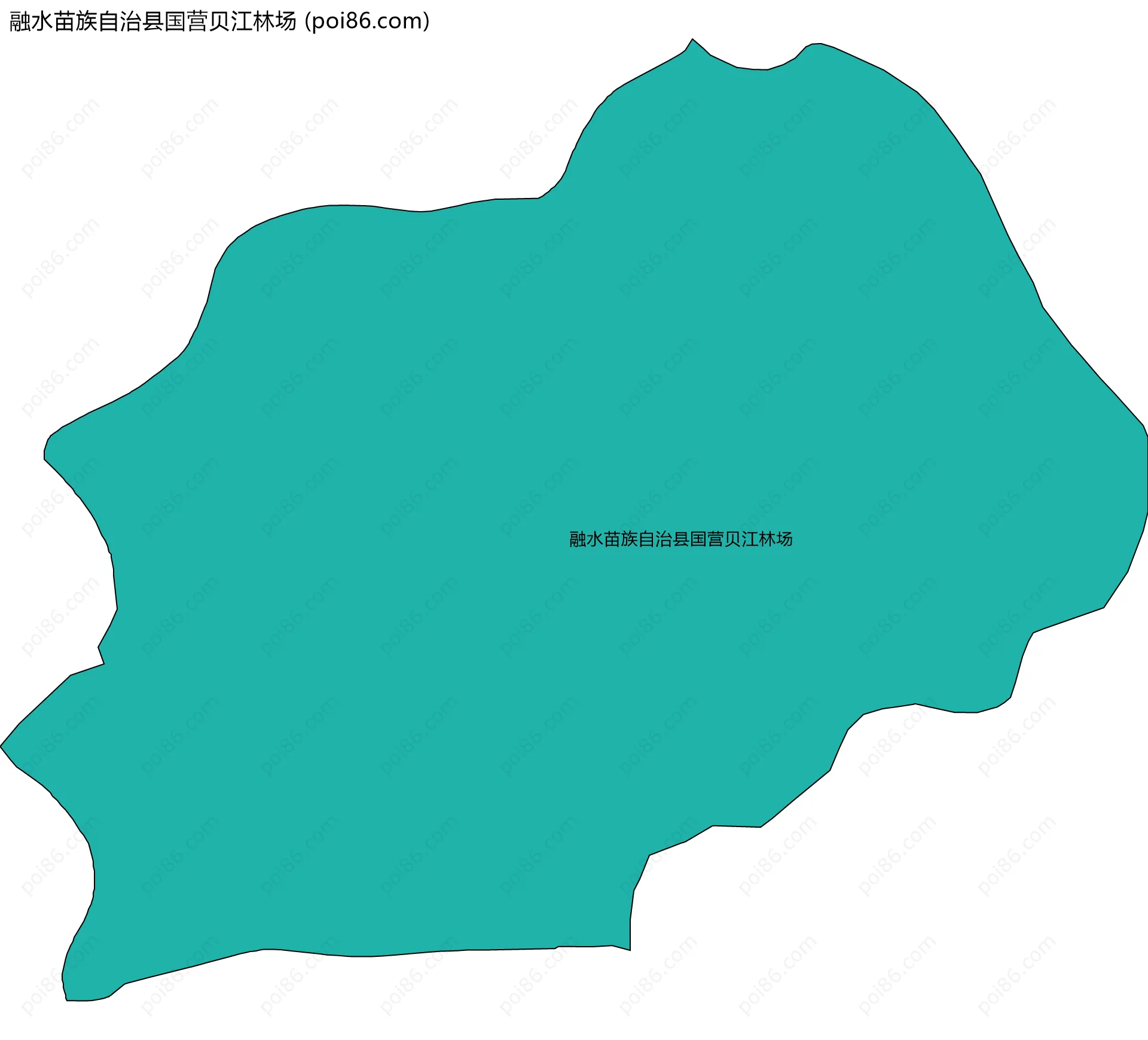融水苗族自治县国营贝江林场边界地图