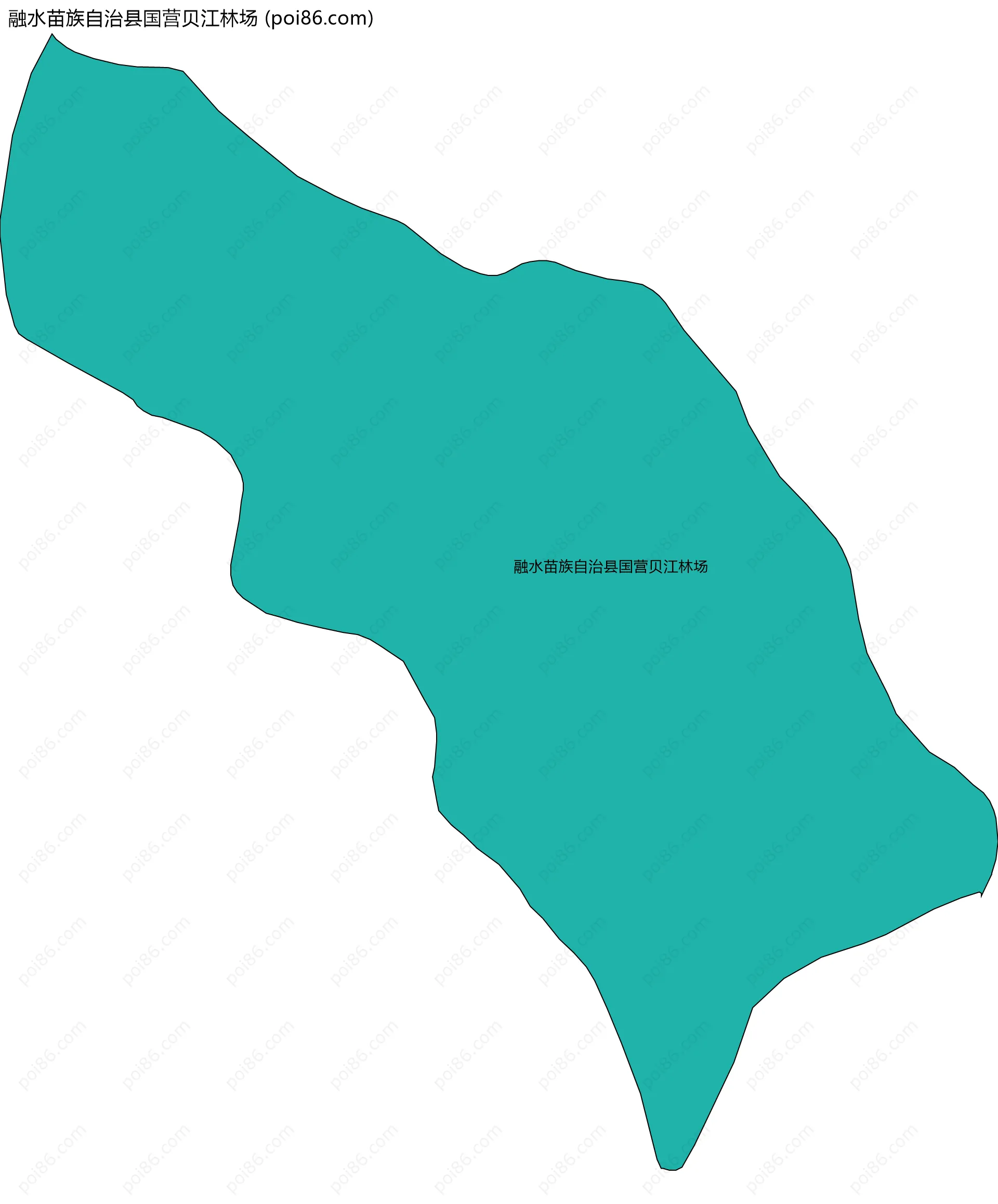 融水苗族自治县国营贝江林场边界地图