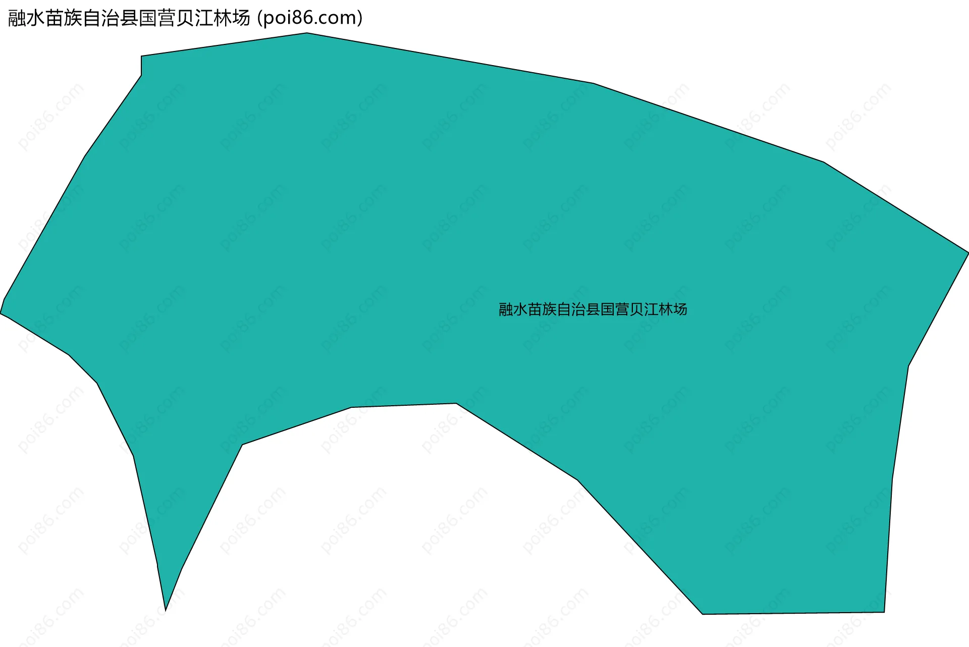 融水苗族自治县国营贝江林场边界地图