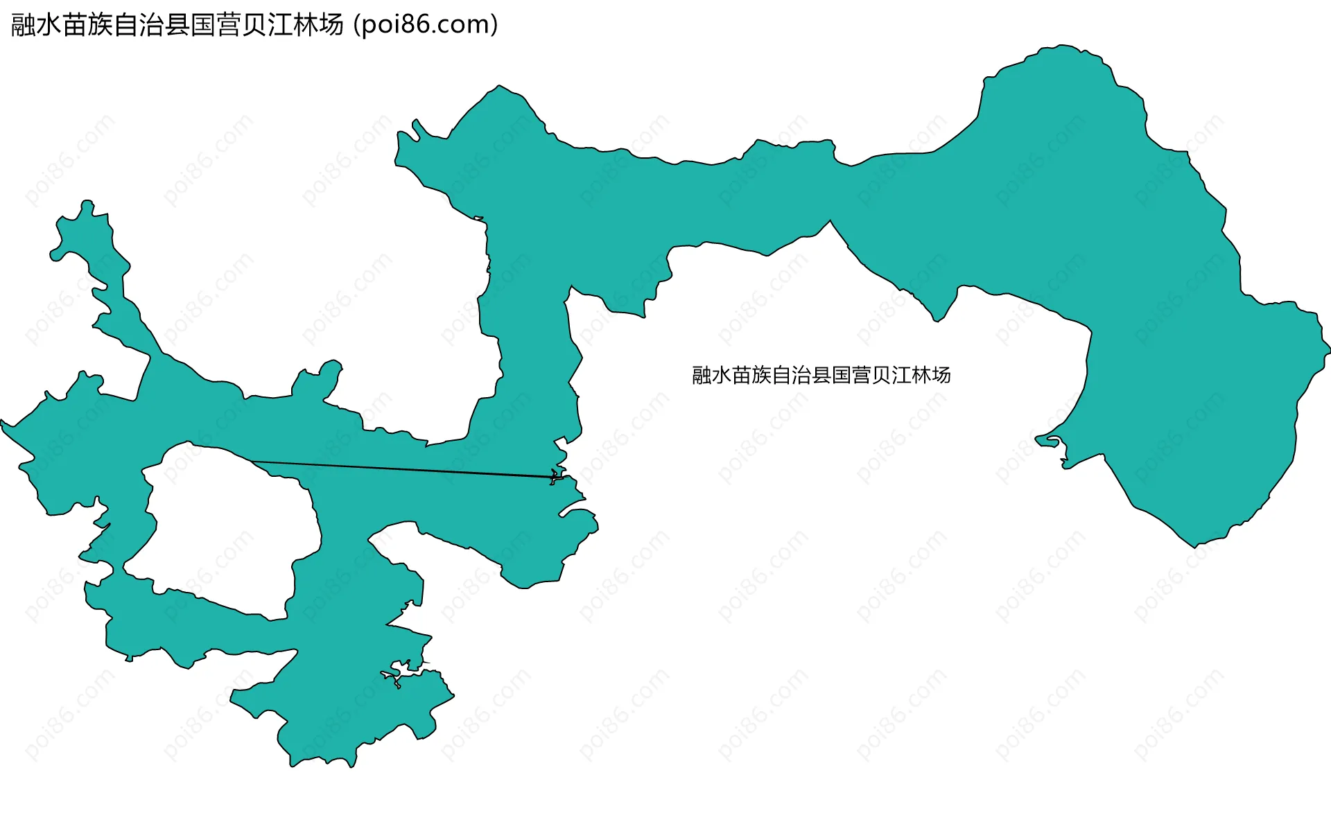 融水苗族自治县国营贝江林场边界地图