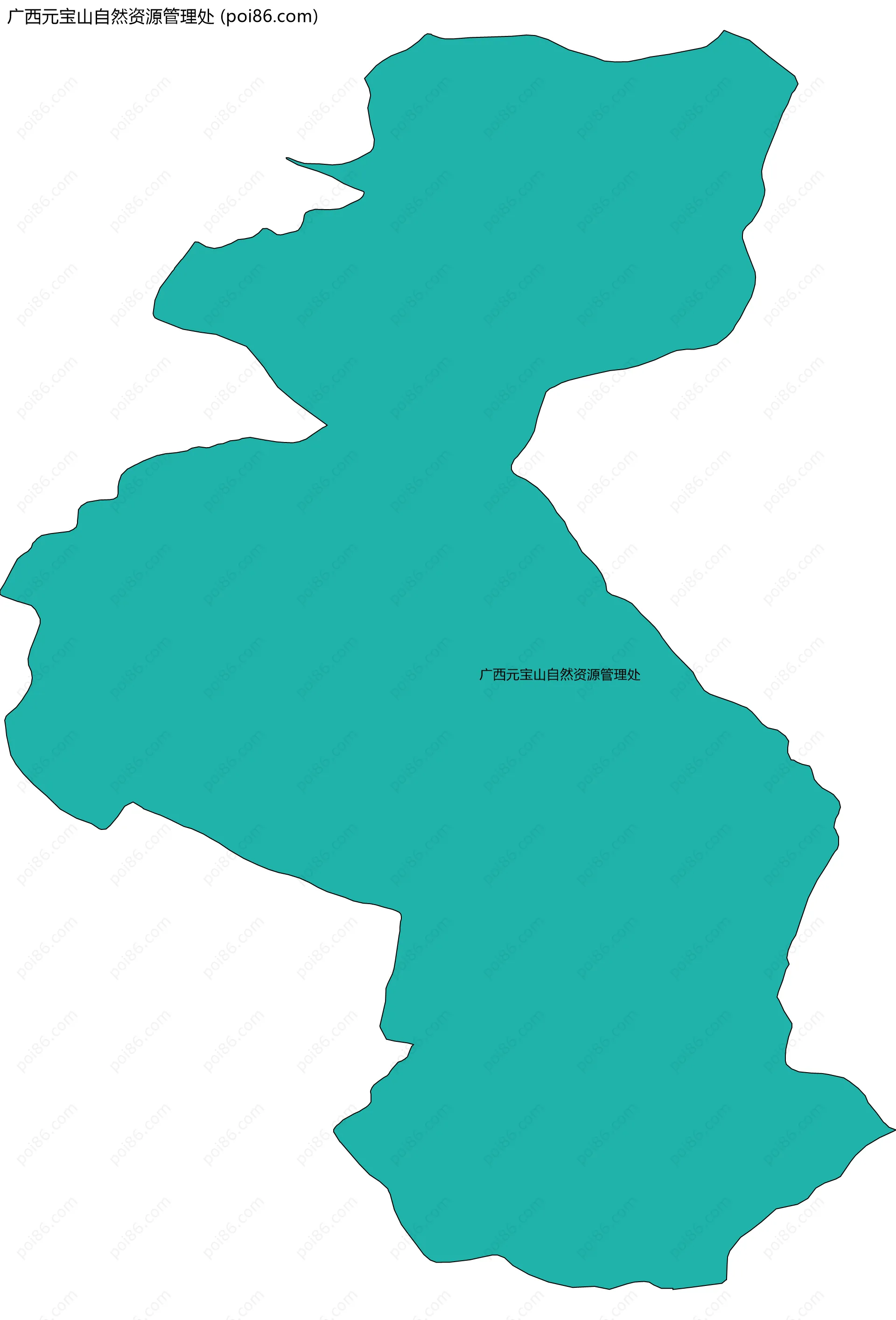 广西元宝山自然资源管理处边界地图