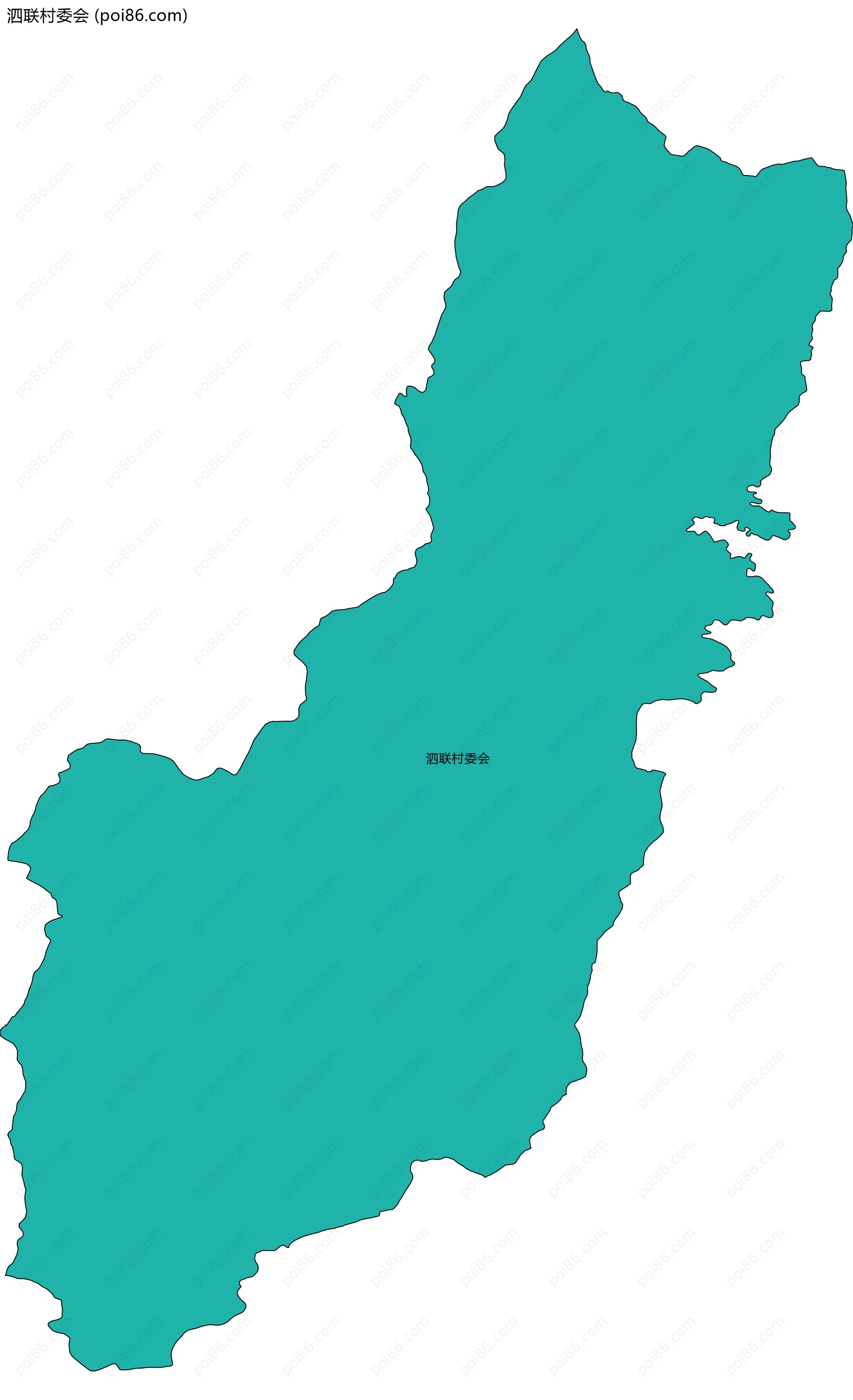 泗联村委会边界地图