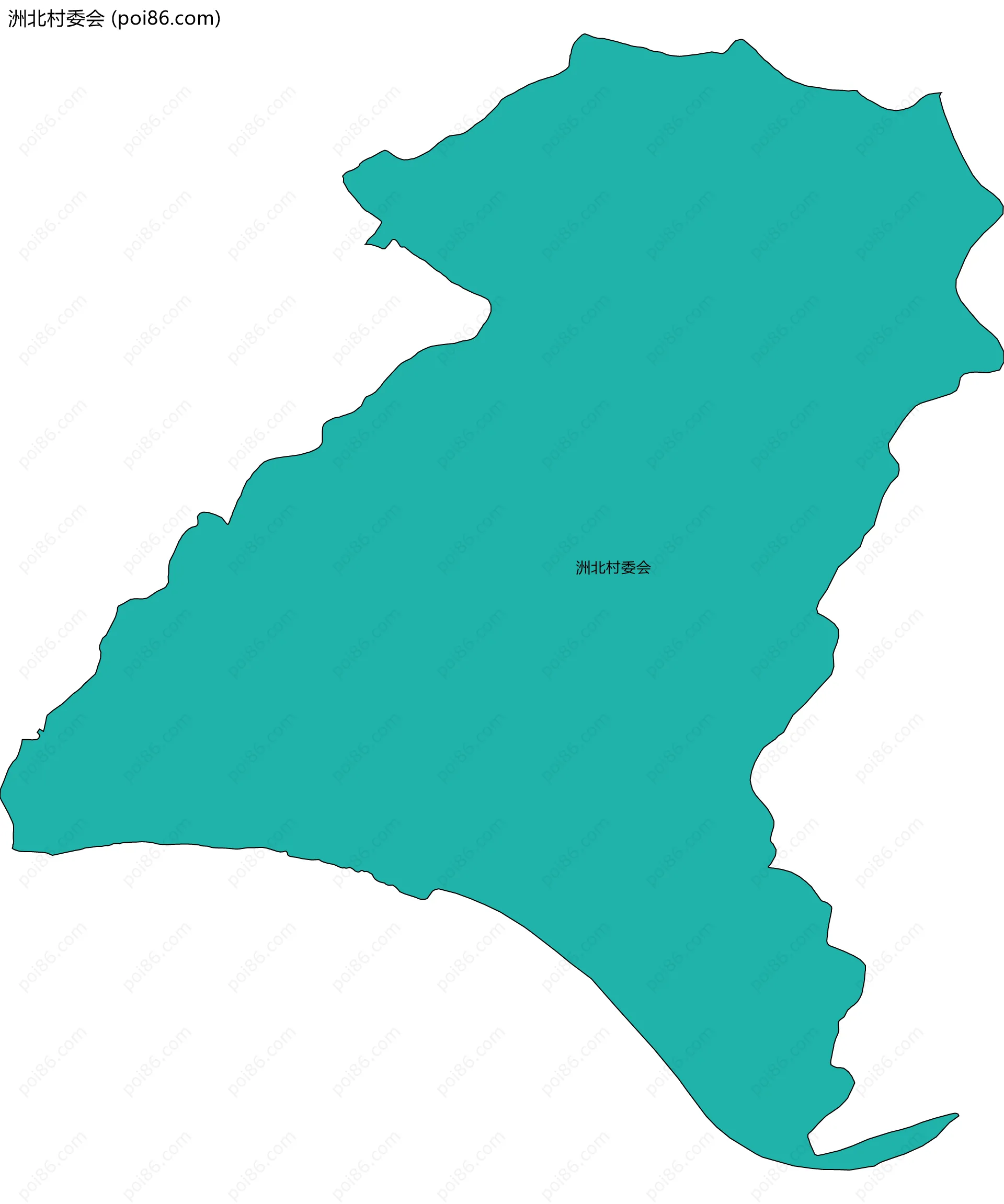 洲北村委会边界地图