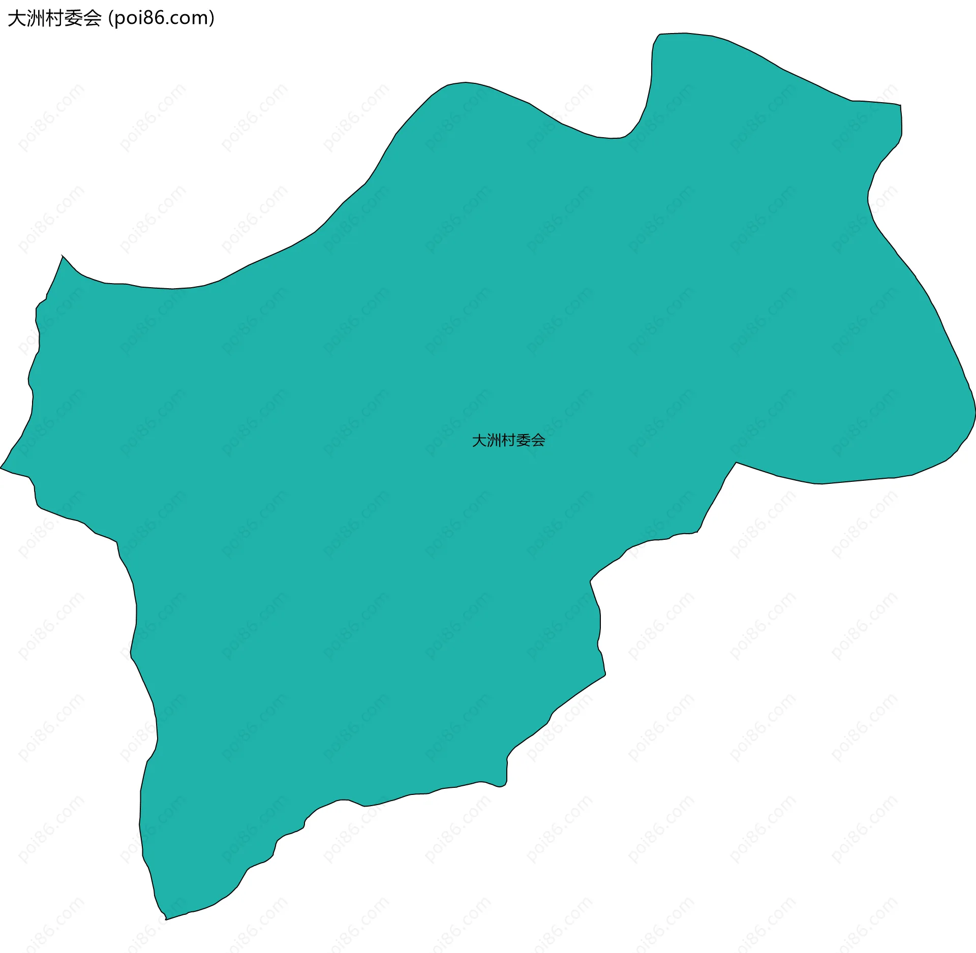 大洲村委会边界地图