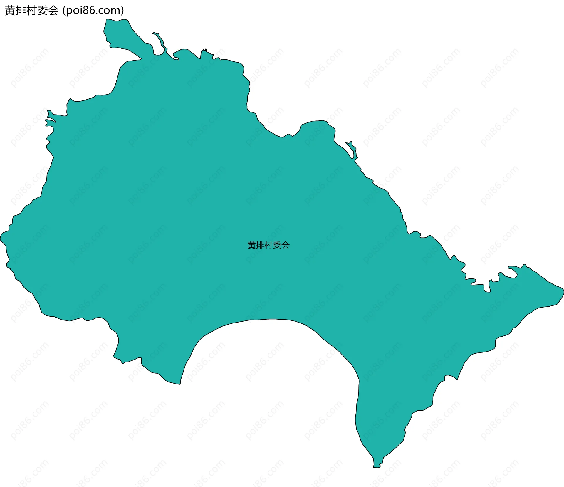 黄排村委会边界地图