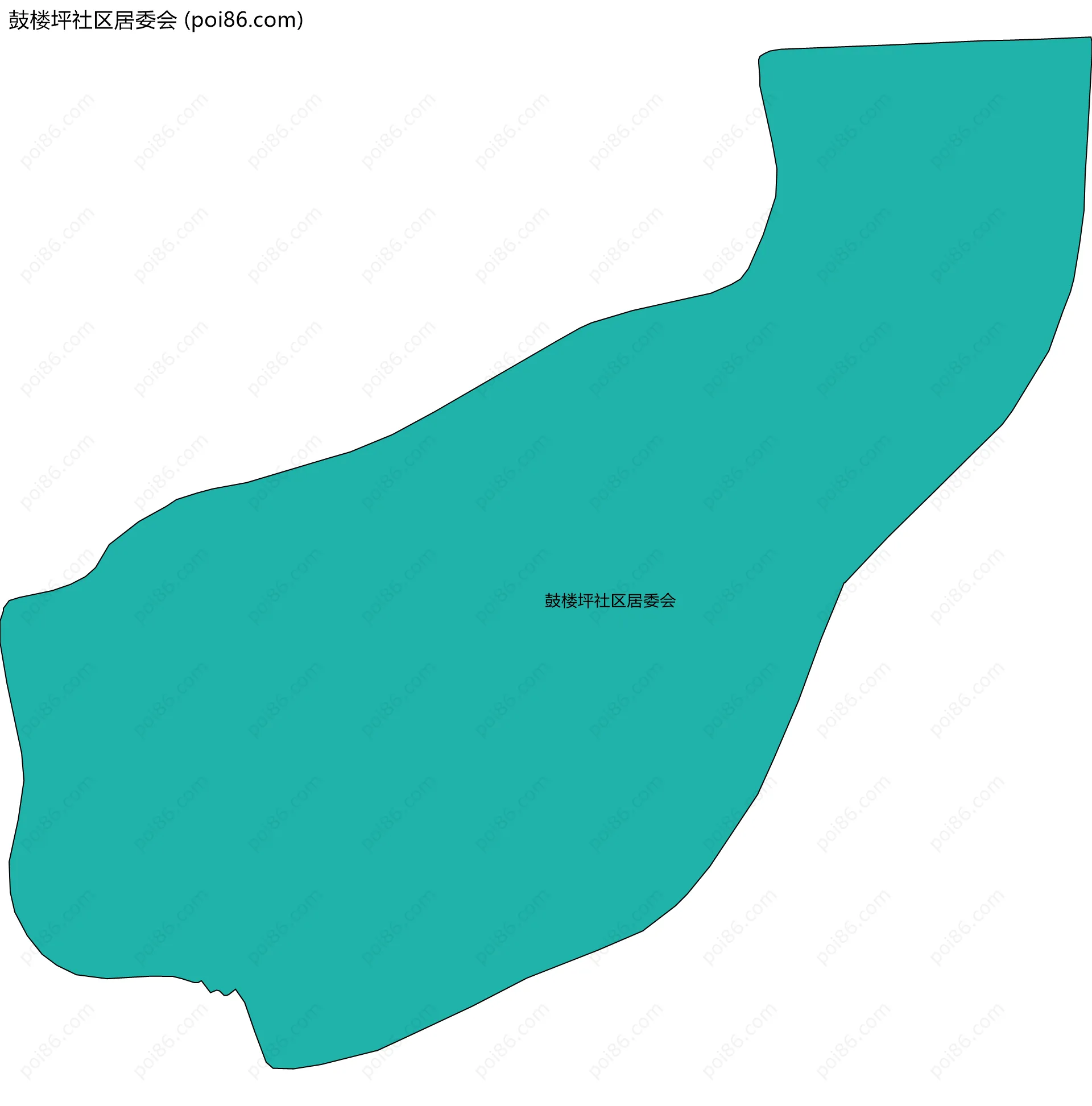 鼓楼坪社区居委会边界地图