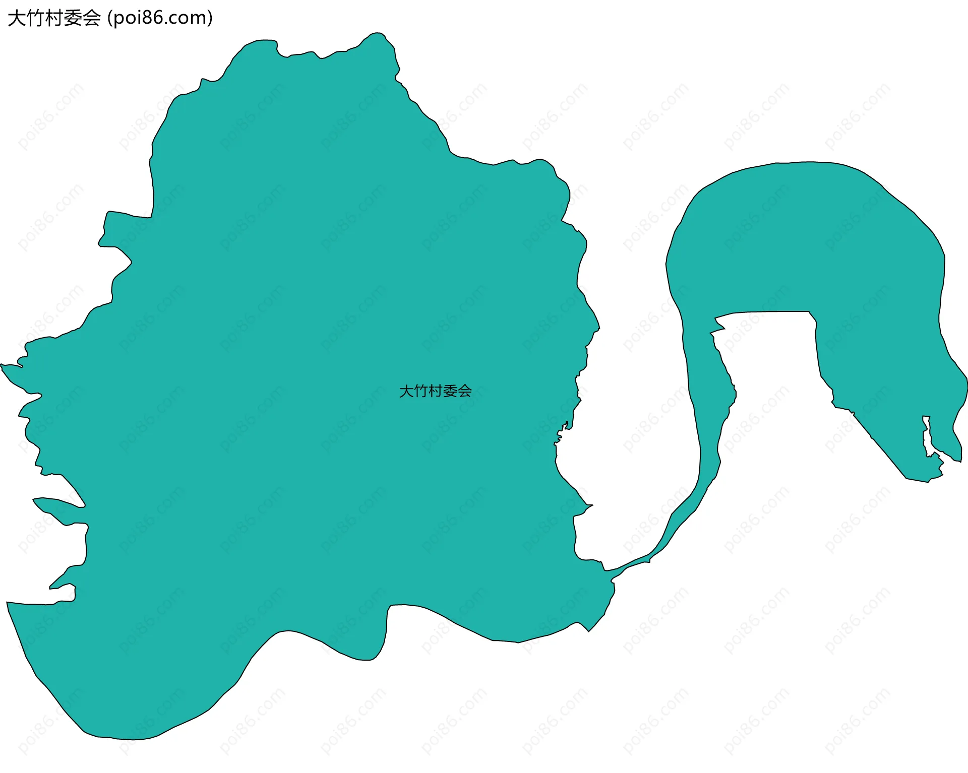 大竹村委会边界地图