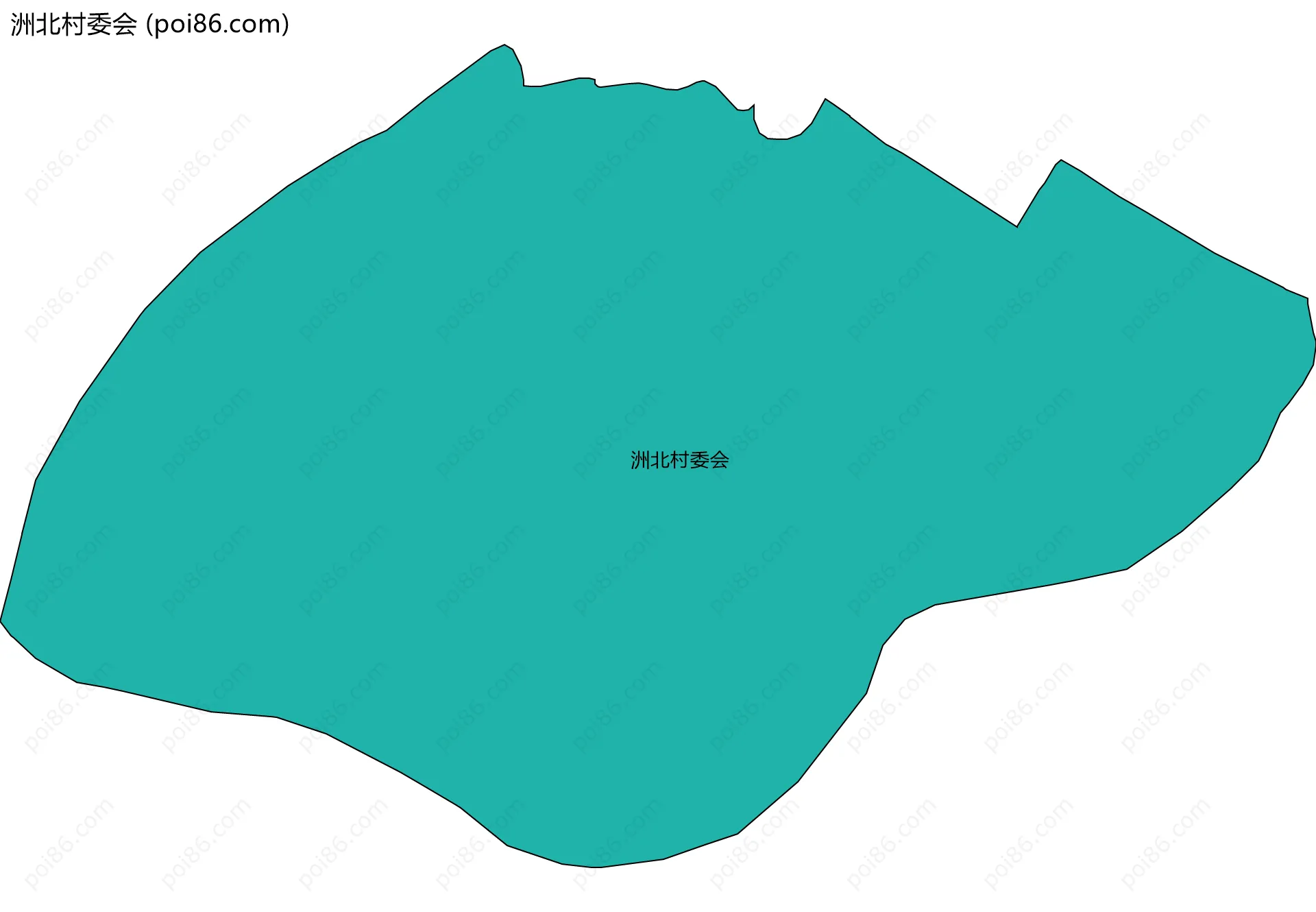洲北村委会边界地图