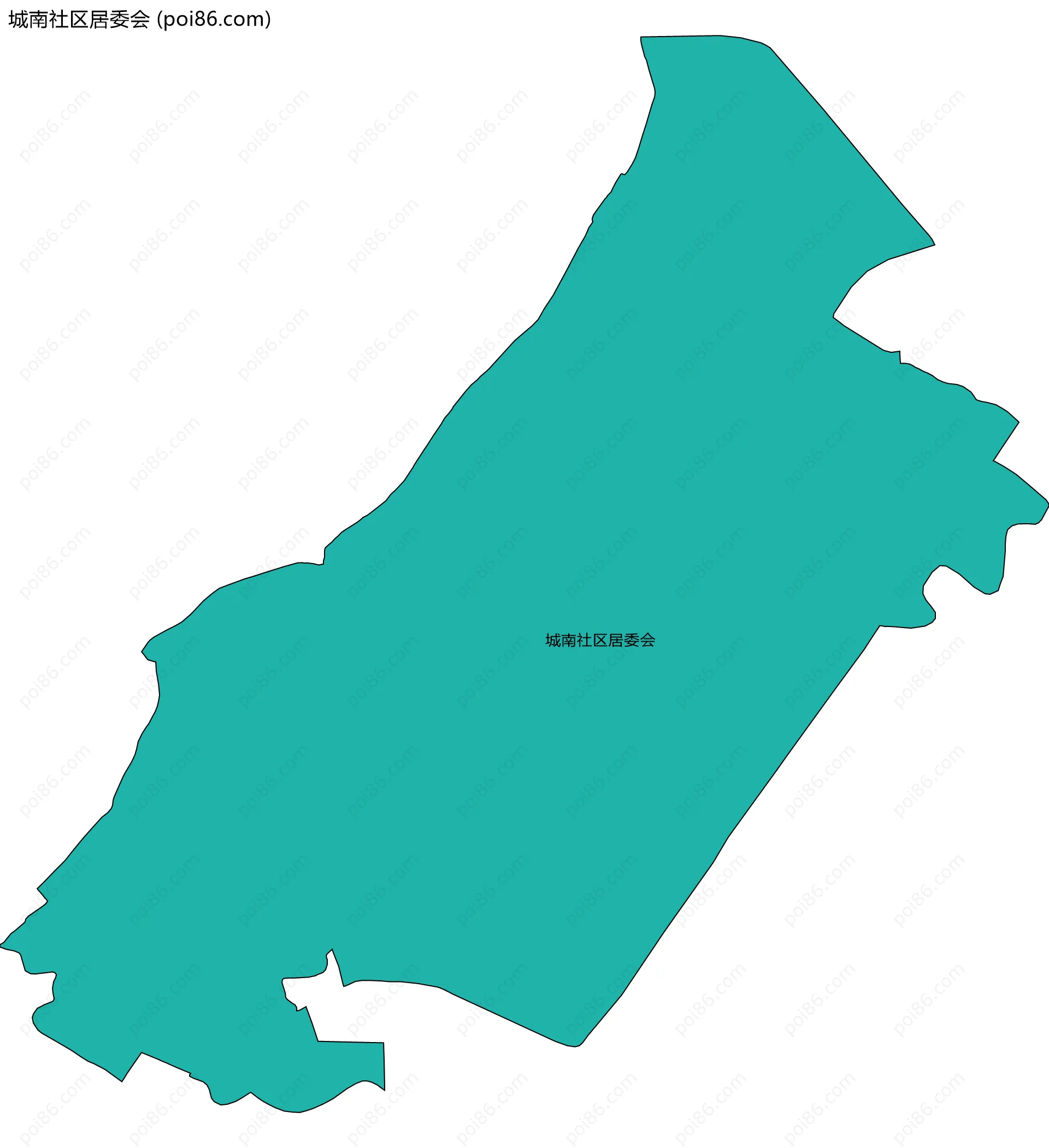 城南社区居委会边界地图